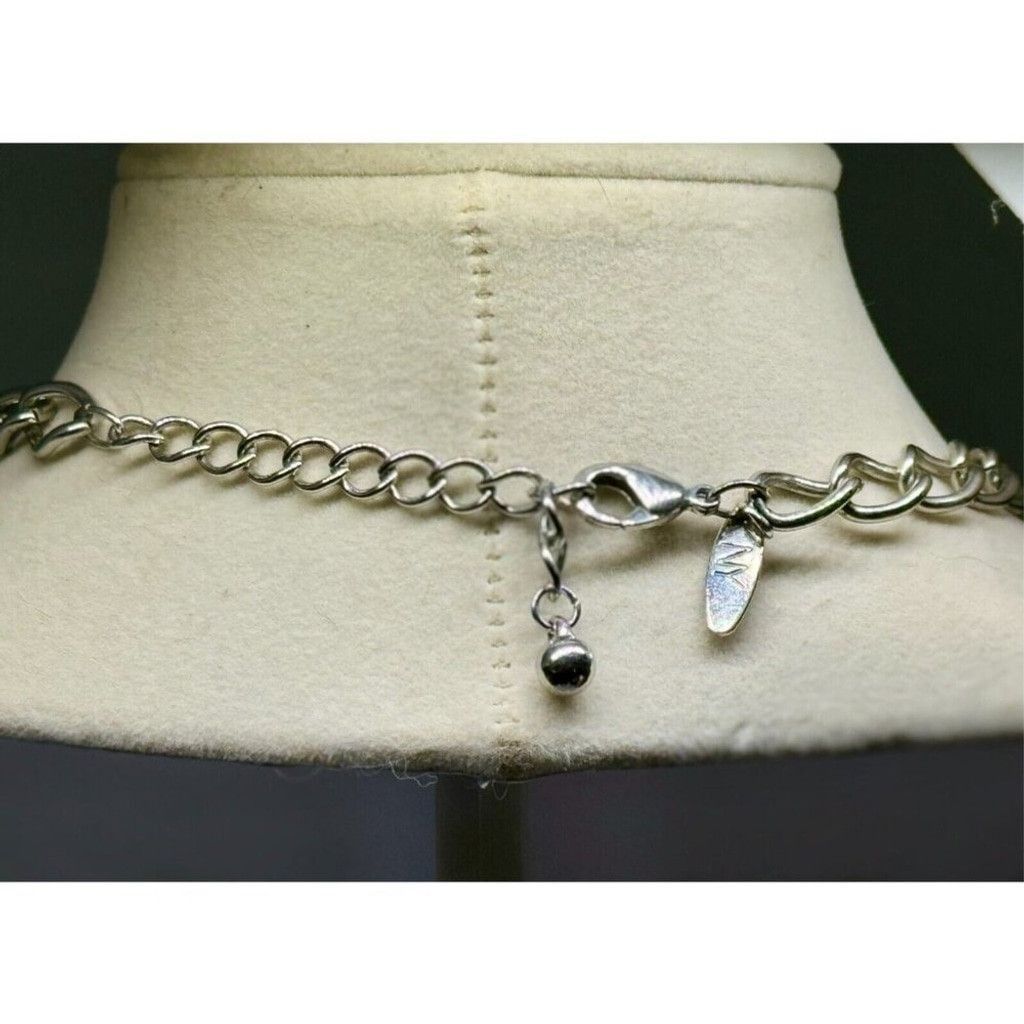 I Love NY NY Chainmail Bead Boho Statement Necklace 17-19" Size ONE SIZE - 2 Thumbnail