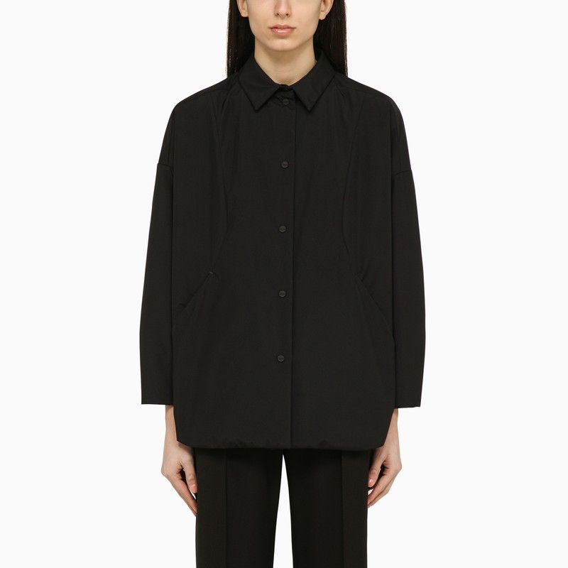 image of Herno Black Nylon Shirt Jacket, Women's (Size XS)