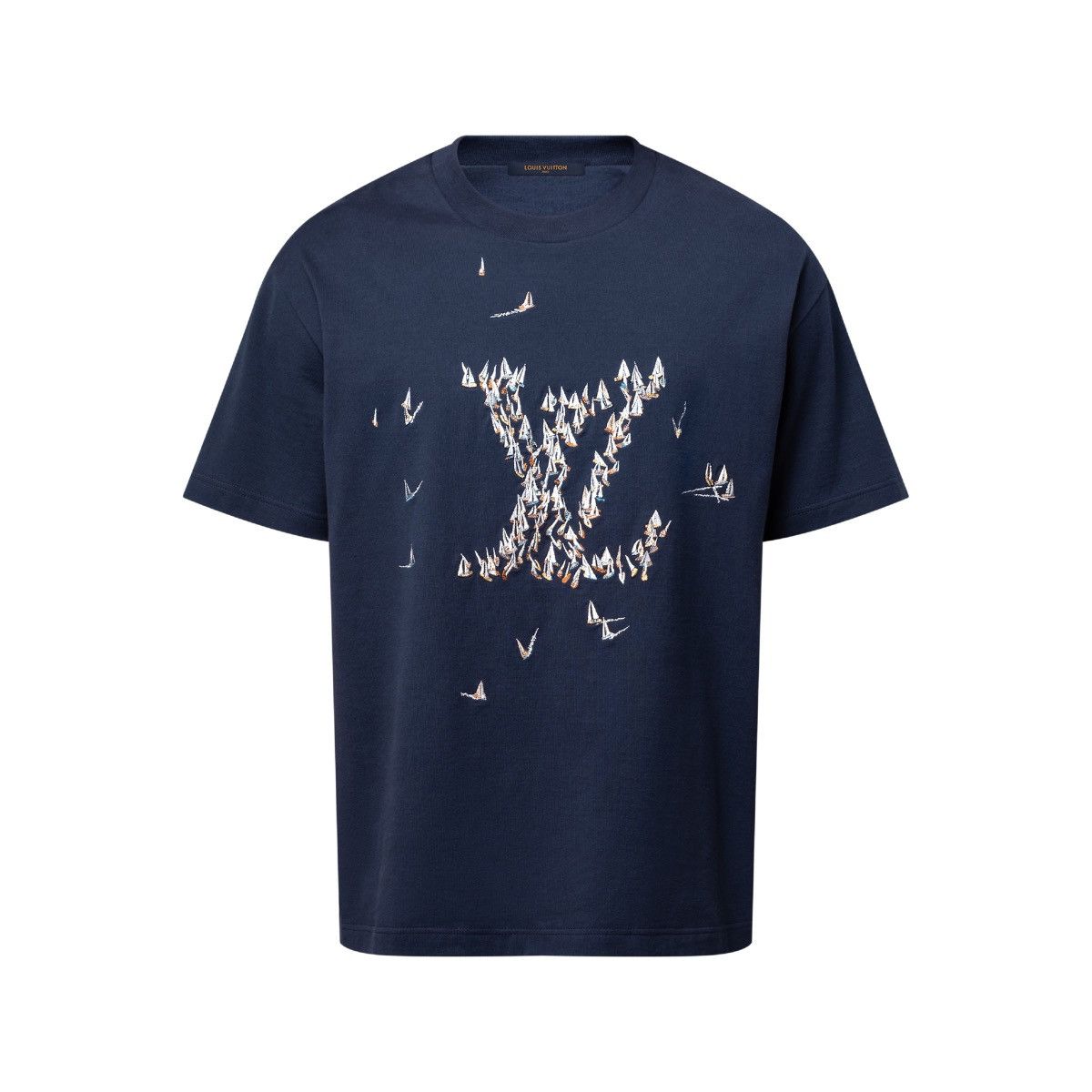 Louis Vuitton Louis Vuitton Sailboat LV Logo Embroidered Cotton T-Shirt Size US L / EU 52-54 / 3 - 1 Thumbnail