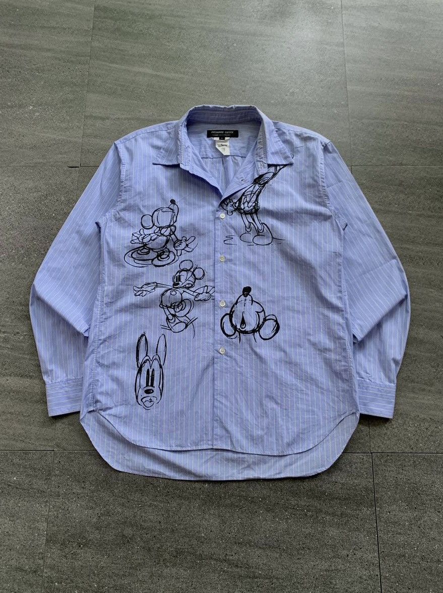 Comme des Garcons Homme Deux FREE TAX! Disney Mickey Mouse Collabs Ls Shirt Size US M / EU 48-50 / 2 - 2 Thumbnail