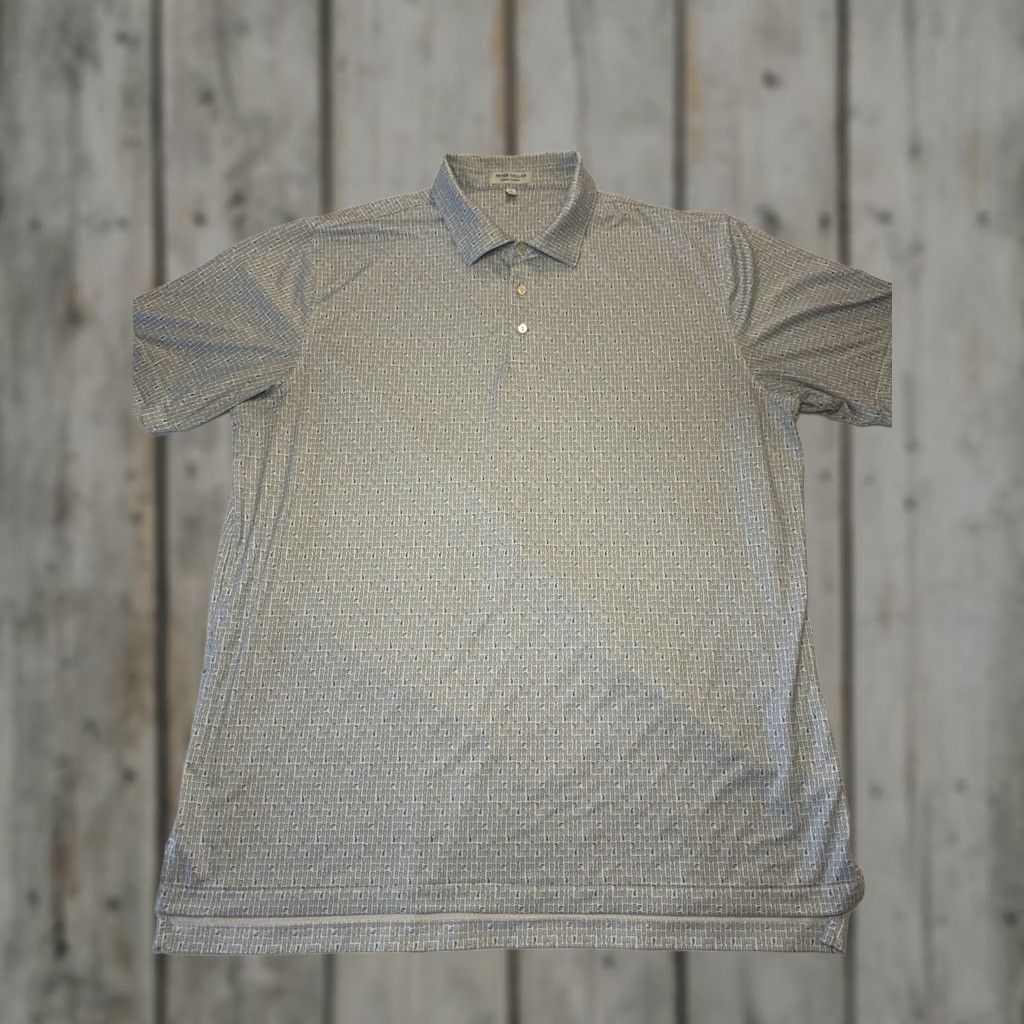 Peter Millar Peter Millar Summer Comfort Polo Golf Mens XL Blue Alcohol Drinks Cocktails AOP Size US XL / EU 56 / 4 - 1 Thumbnail