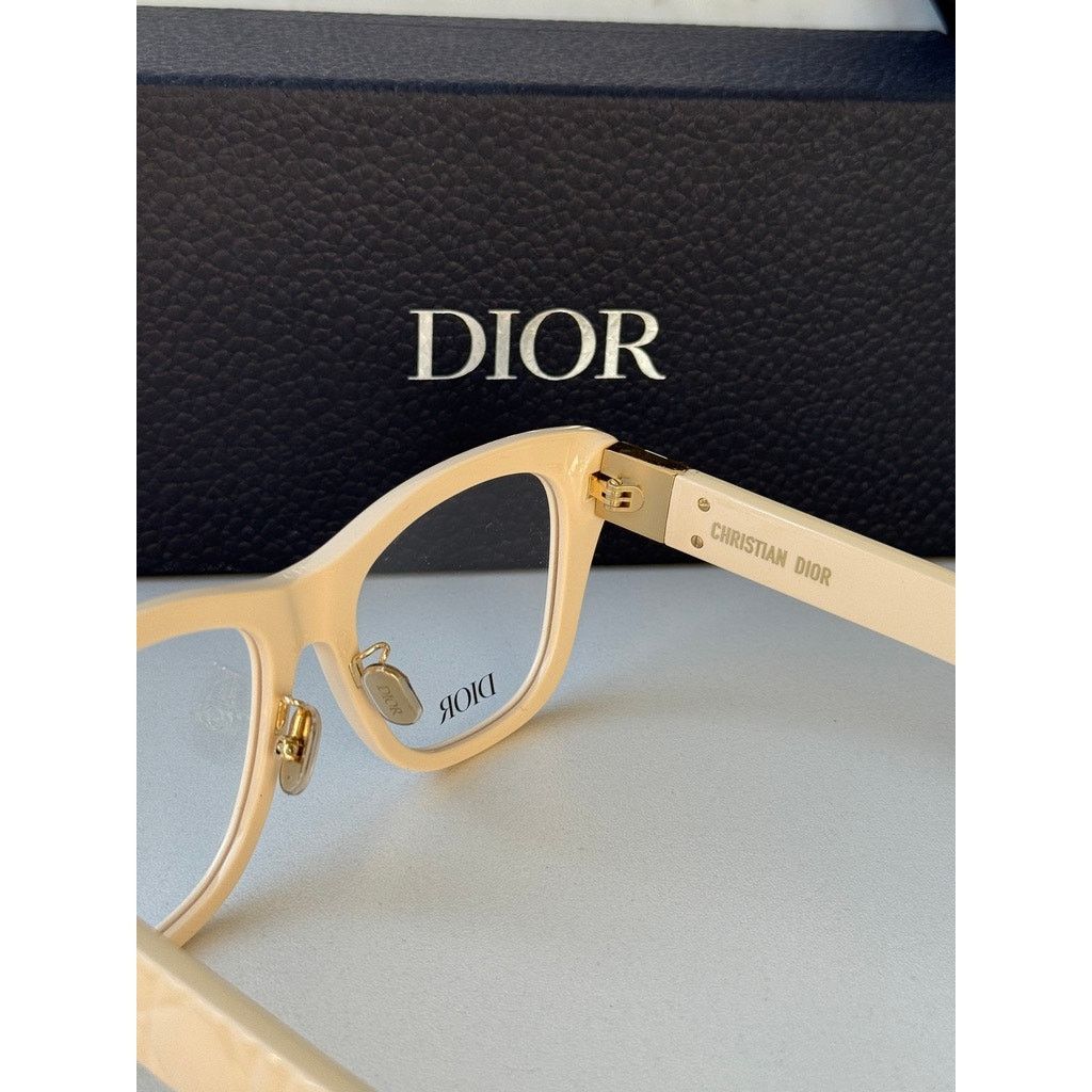 Dior NEW Dior Lady 95.22O S1F Eyeglasses Frames in Ivory White Size ONE SIZE - 8 Thumbnail
