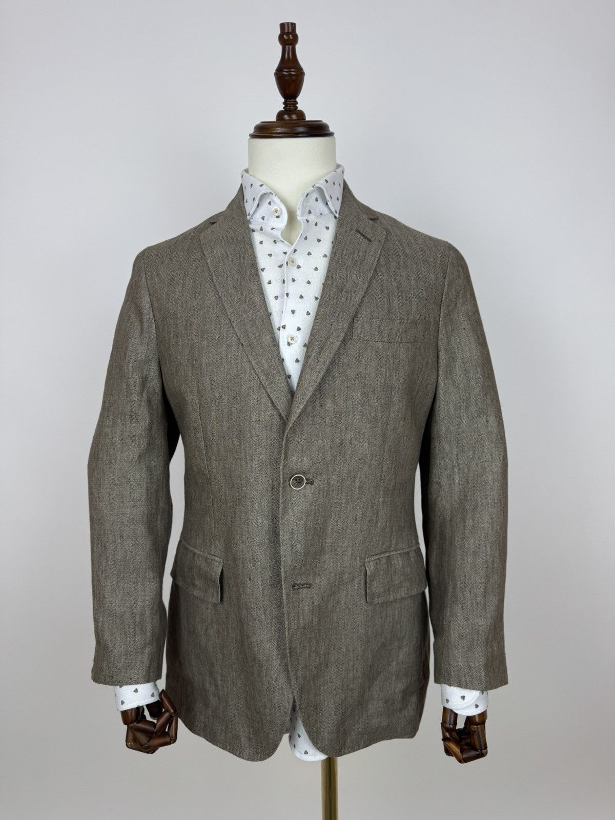 Other Dielmar Fratelli Ormezzano linen blazer herringbone size 50 Size 50R - 1 Thumbnail