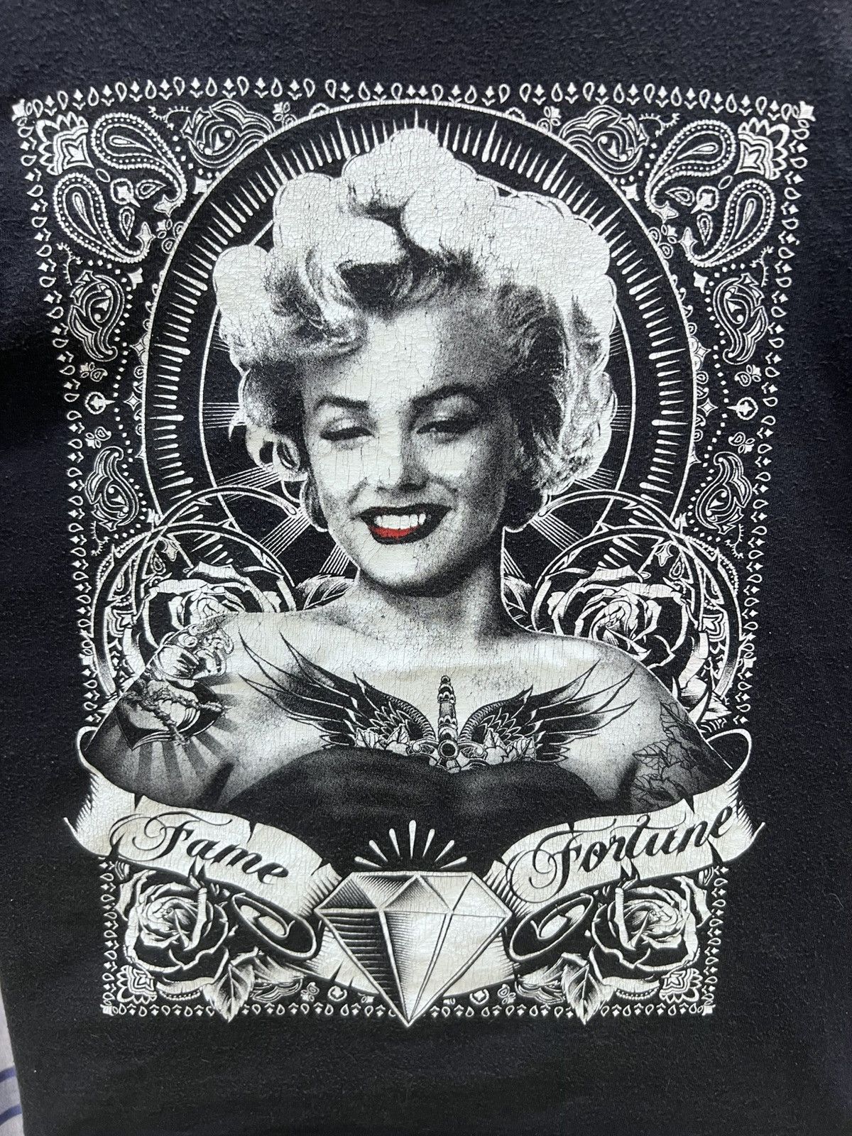 Vintage Marilyn Monroe Tattoo Over Print Tshirt Size US S / EU 44-46 / 1 - 2 Thumbnail