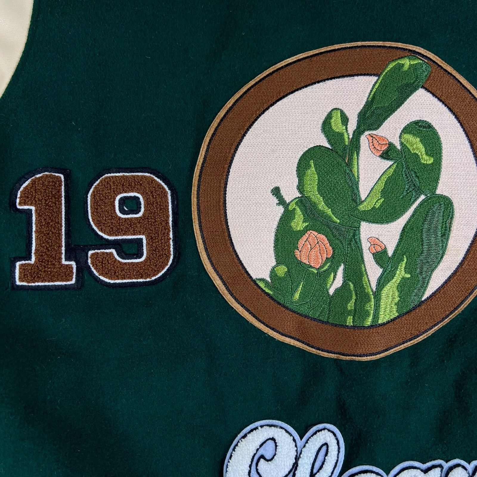 Zara Zara “Crystal Clear” Varsity Jacket XL Embroidered Cactus Size US XL / EU 56 / 4 - 13 Thumbnail