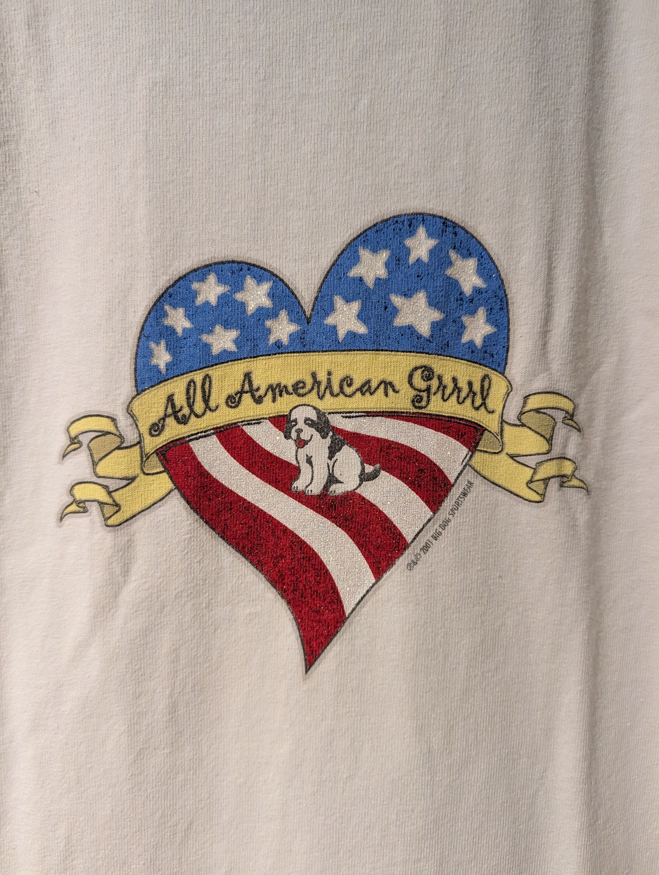 Big Dogs Vintage 2007 Big Dogs All American Girl GRRR Large T-Shirt Size US L / EU 52-54 / 3 - 2 Thumbnail