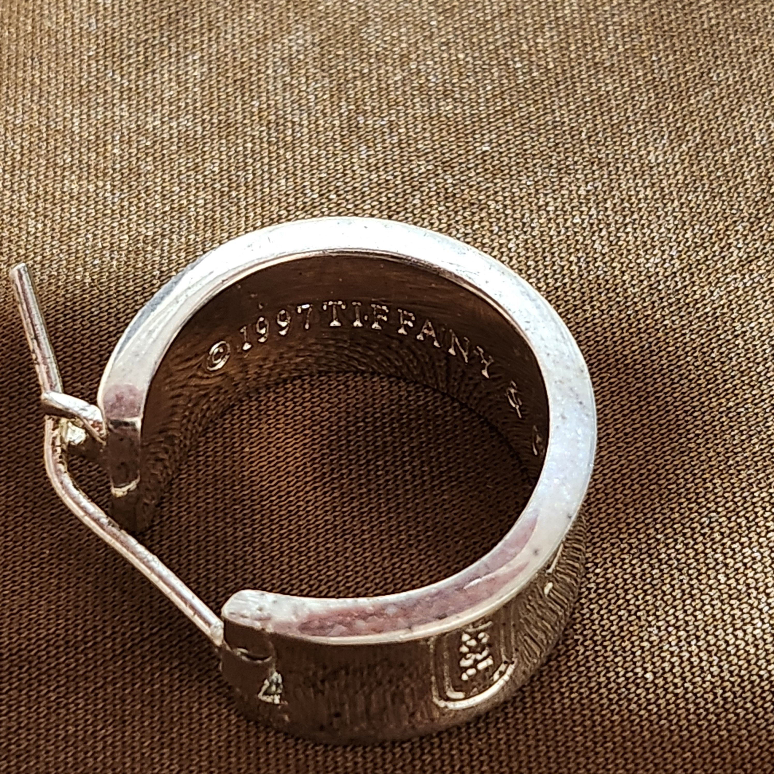 Tiffany & Co. T&CO Silver 925 earrings 1997 Rare Size ONE SIZE - 3 Thumbnail