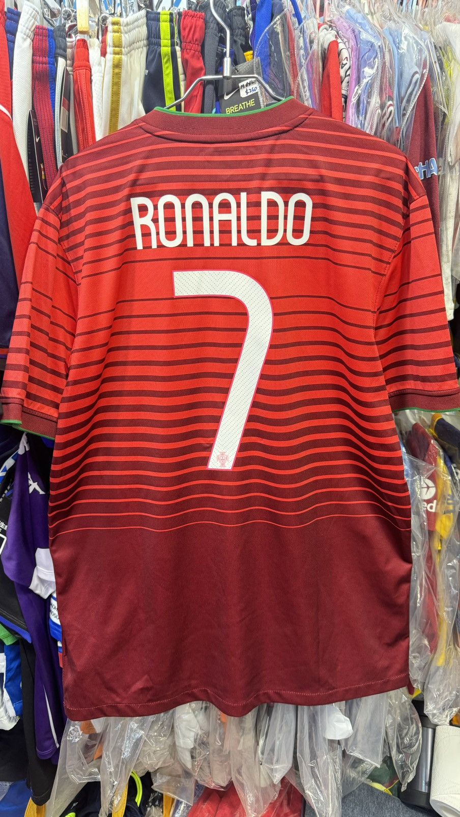 Nike Portugal World Cup 2014 home shirt #7 Ronaldo Size US L / EU 52-54 / 3 - 2 Thumbnail