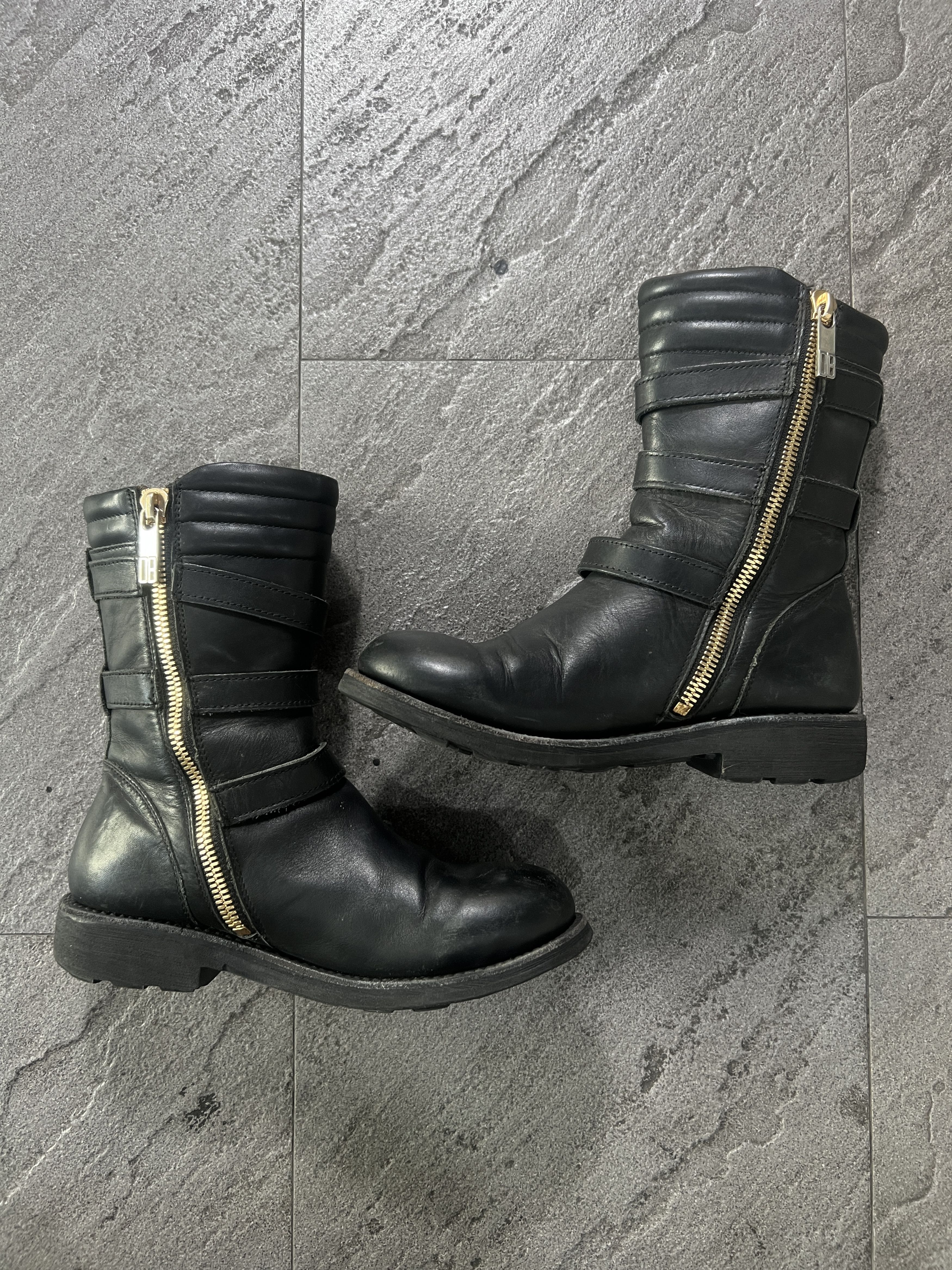 Dirk Bikkembergs Dirk Bikkembergs 3 Strap Leather Biker Boots Black Size US 7 / IT 37 - 8 Thumbnail