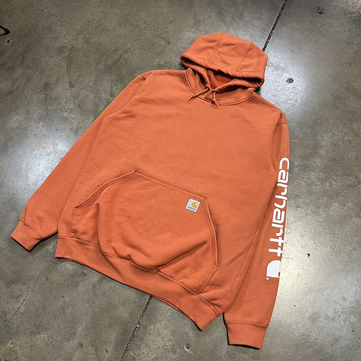 Carhartt × Vintage Vintage Carhartt Hoodie Sweatshirt Spell Out Workwear Size US M / EU 48-50 / 2 - 2 Thumbnail