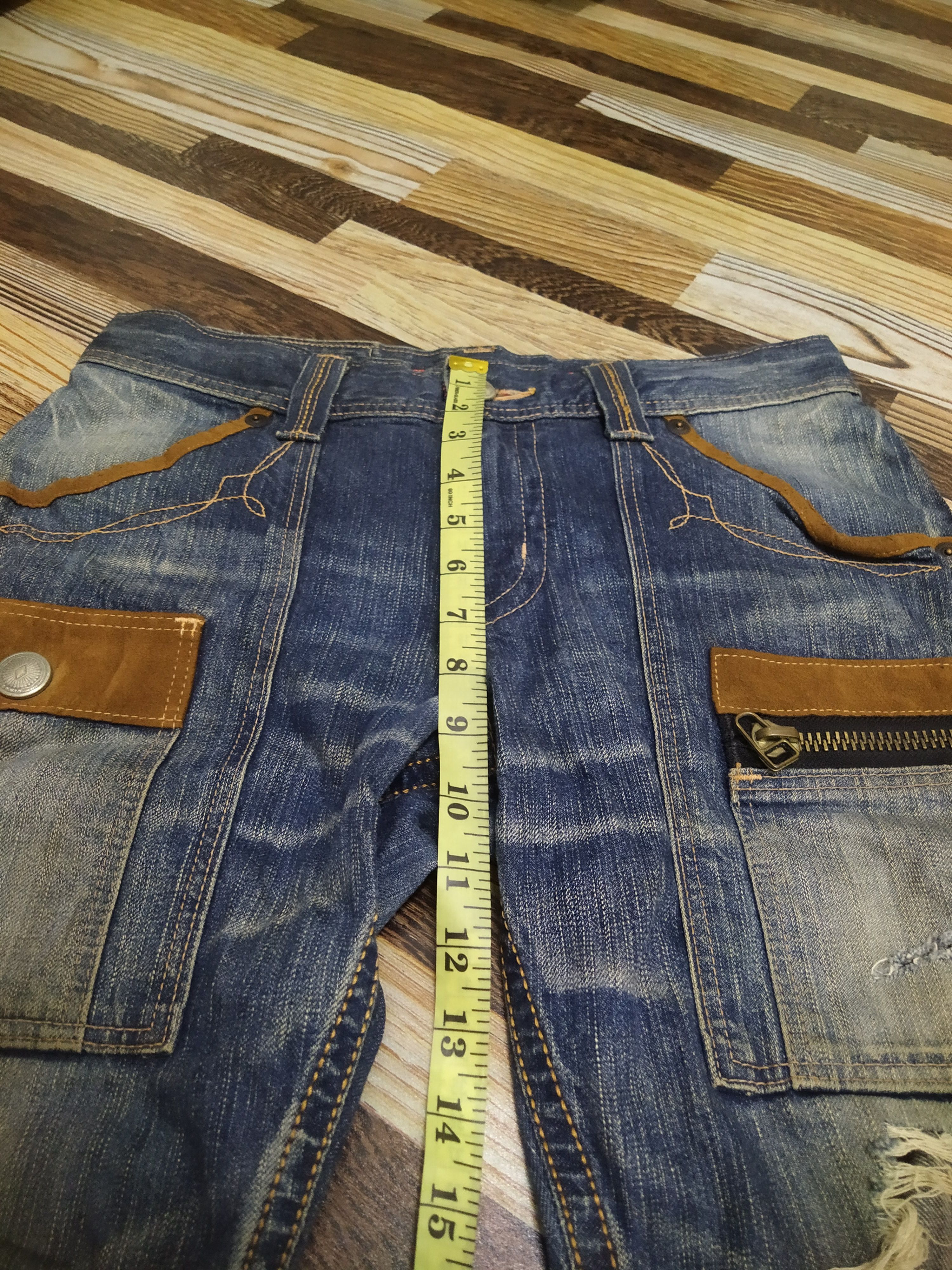 Edwin EDWIN XV "Exclusive Vintage" Distressed Wester Jeans Size US 31 - 18 Thumbnail