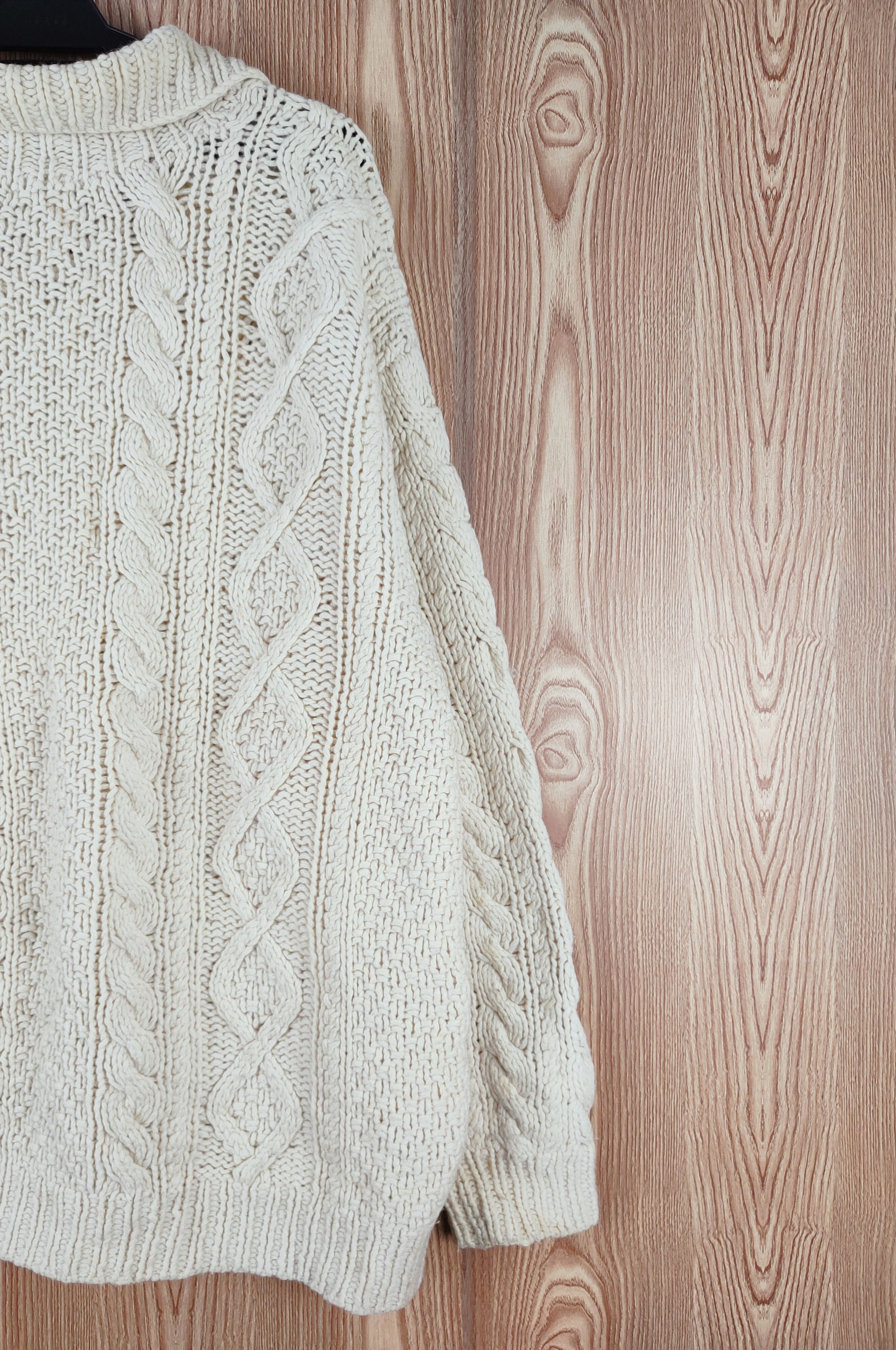 Homespun Knitwear Uniqlo Cream cable Knitwear Sweaters cardigan #W155 Size US XL / EU 56 / 4 - 9 Thumbnail