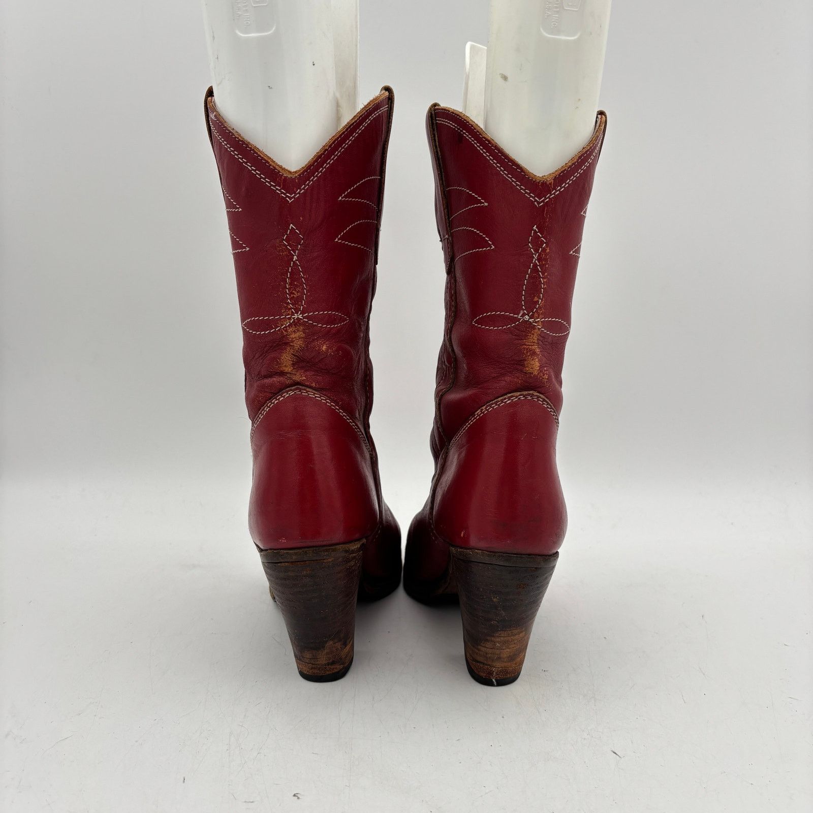 Vintage Vintage Cowboy Western Heeled Red Boots Bootie Women's 8 Size US 8 / IT 38 - 4 Thumbnail