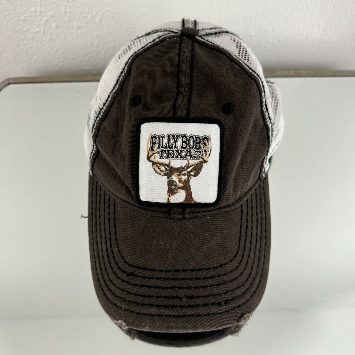 Other BILLY BOBS TEXAS Y2K Brown White Buck Baseball Hat Size ONE SIZE - 5 Thumbnail