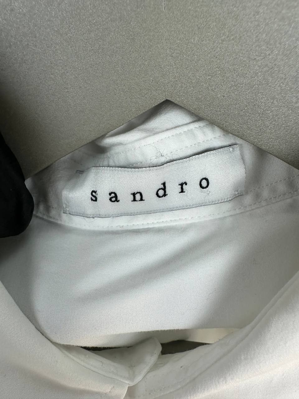 Sandro Sandro Paris White Pleated Front Tuxedo Shirt 100% Cotton Size US M / EU 48-50 / 2 - 11 Thumbnail