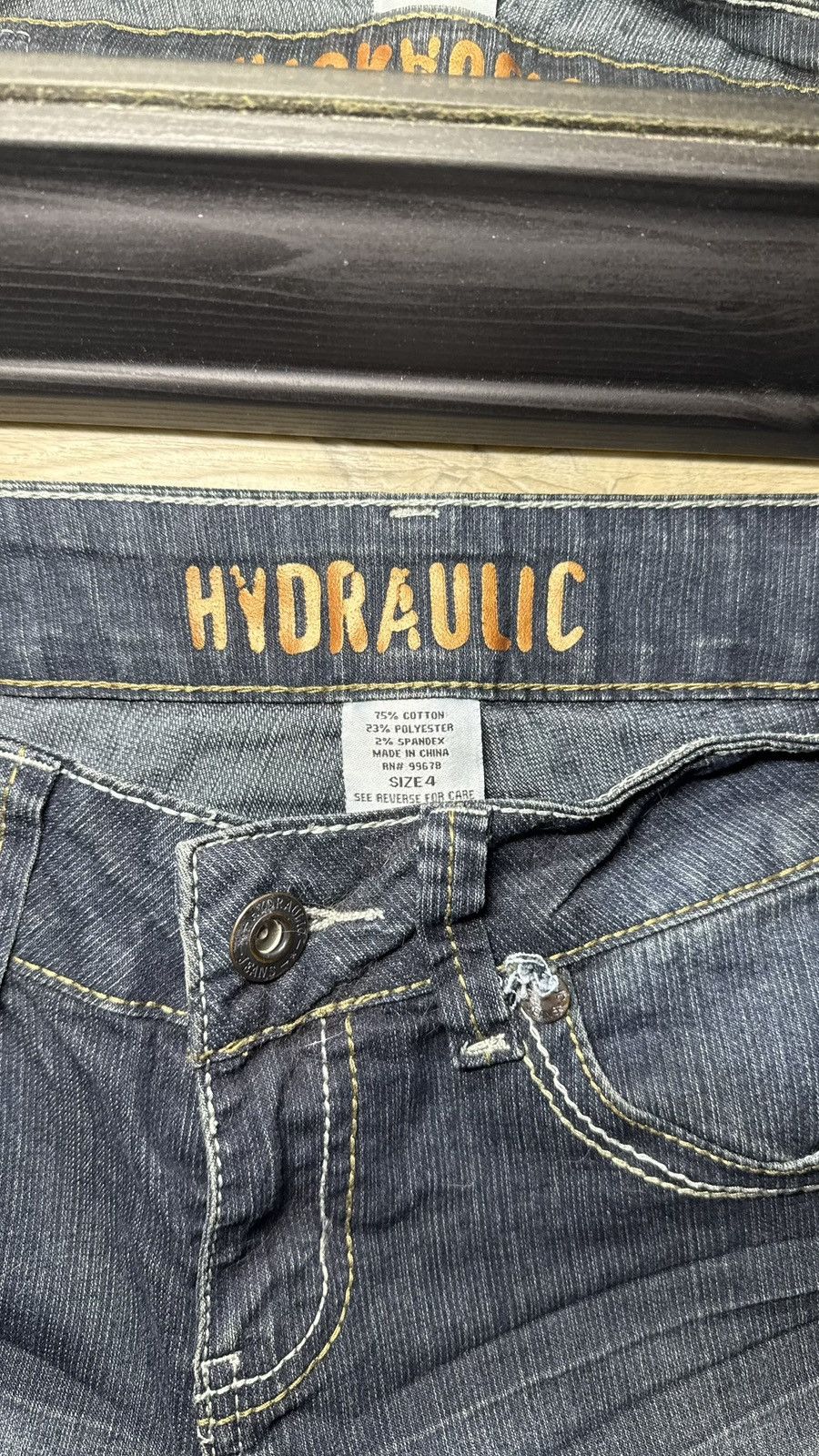 Miss Me Y2K 2000s Women’s Hydraulic Embroidered Dark Stone Wash Size 27" / US 4 / IT 40 - 5 Thumbnail