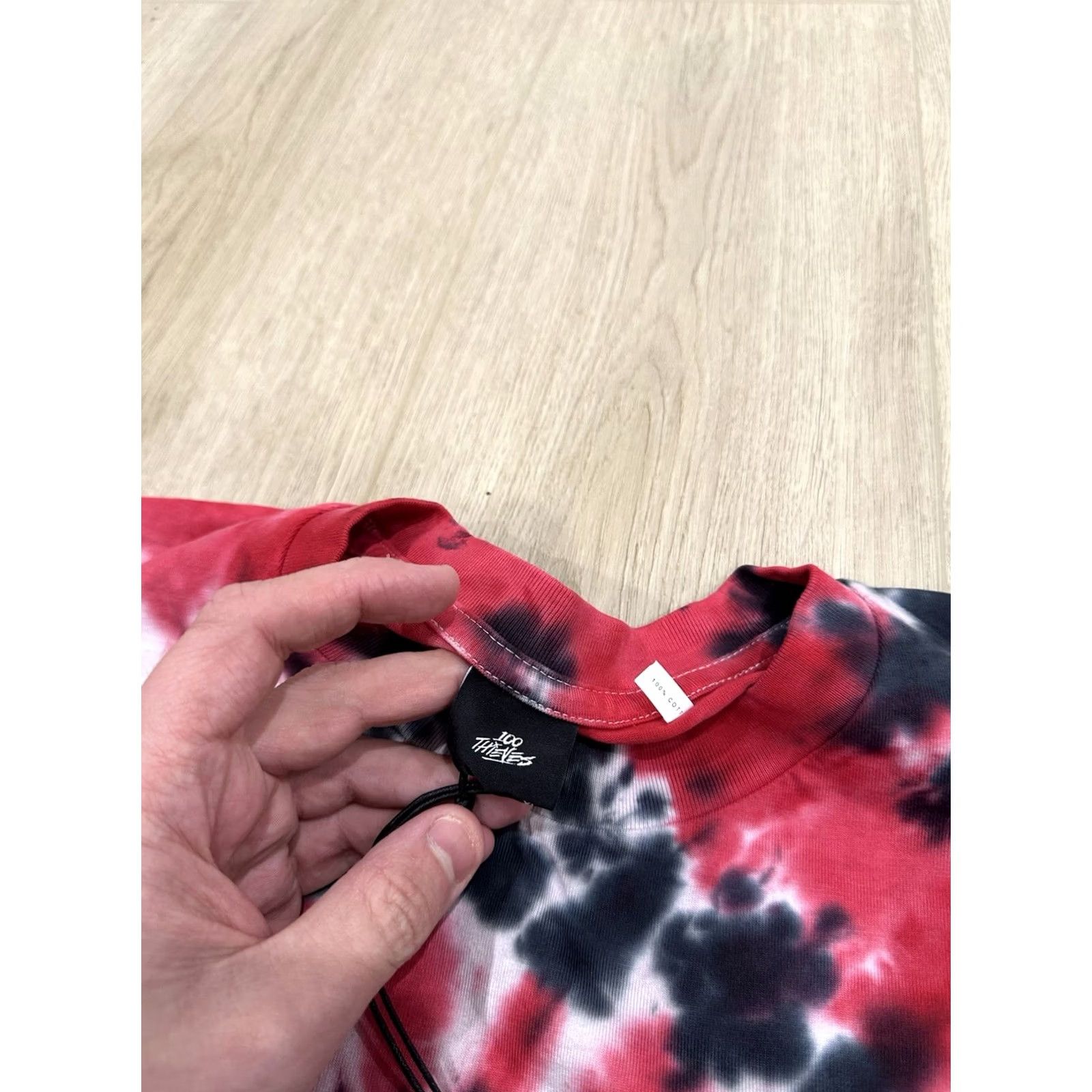 100 Thieves NWT 100 Thieves Jam Red/Black Men’s T-Shirt XL Crew Neck Short Sleeve Cotton Logo Multicolor 100 Thieves Jam Theme Size US XL / EU 56 / 4 - 5 Thumbnail