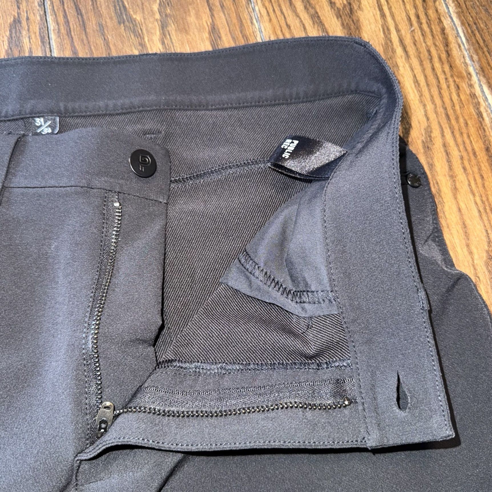 Vintage Public Rec Pants Mens 32x28 Black Chino Slim Straight Stretch Workday Size US 32 / EU 48 - 5 Thumbnail