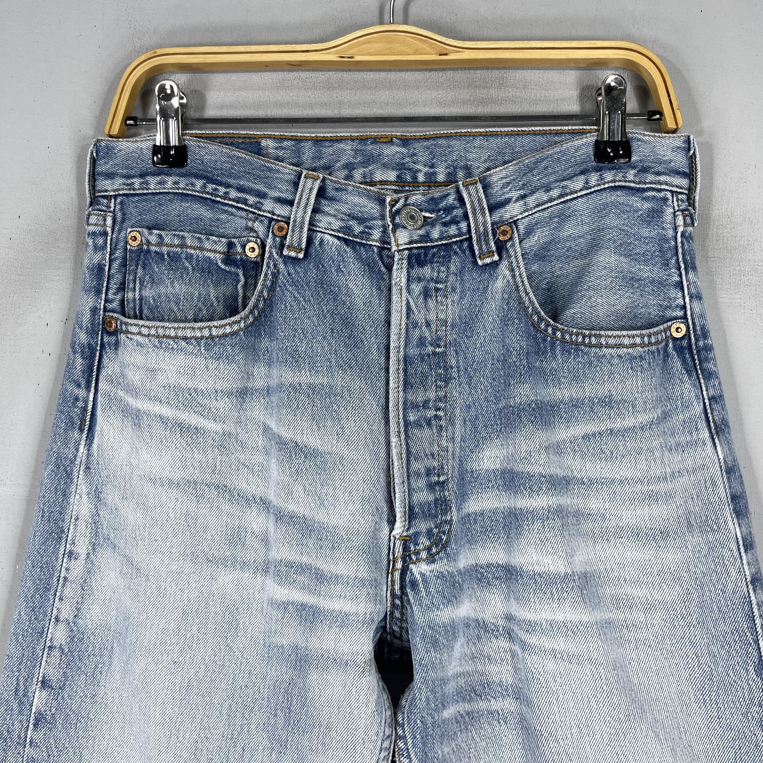 Levi's × Vintage Vintage 90s Levis 501 Rolling Stones Print Denim Jeans Size US 30 / EU 46 - 2 Thumbnail