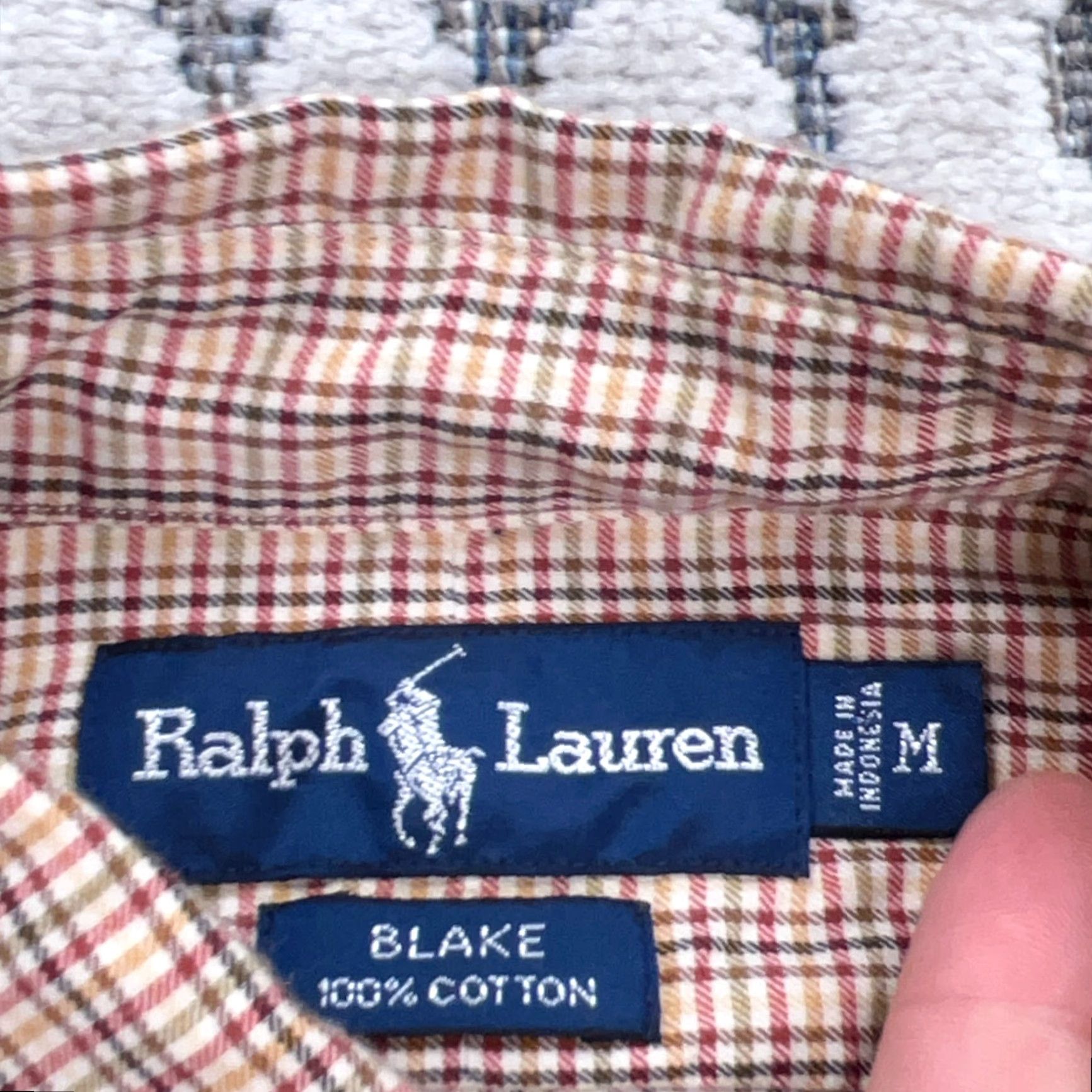 Ralph Lauren Ralph Lauren Shirt Men Large Medium Tan Plaid Button Up Blake Dress Tattersall K Size 40R - 5 Thumbnail