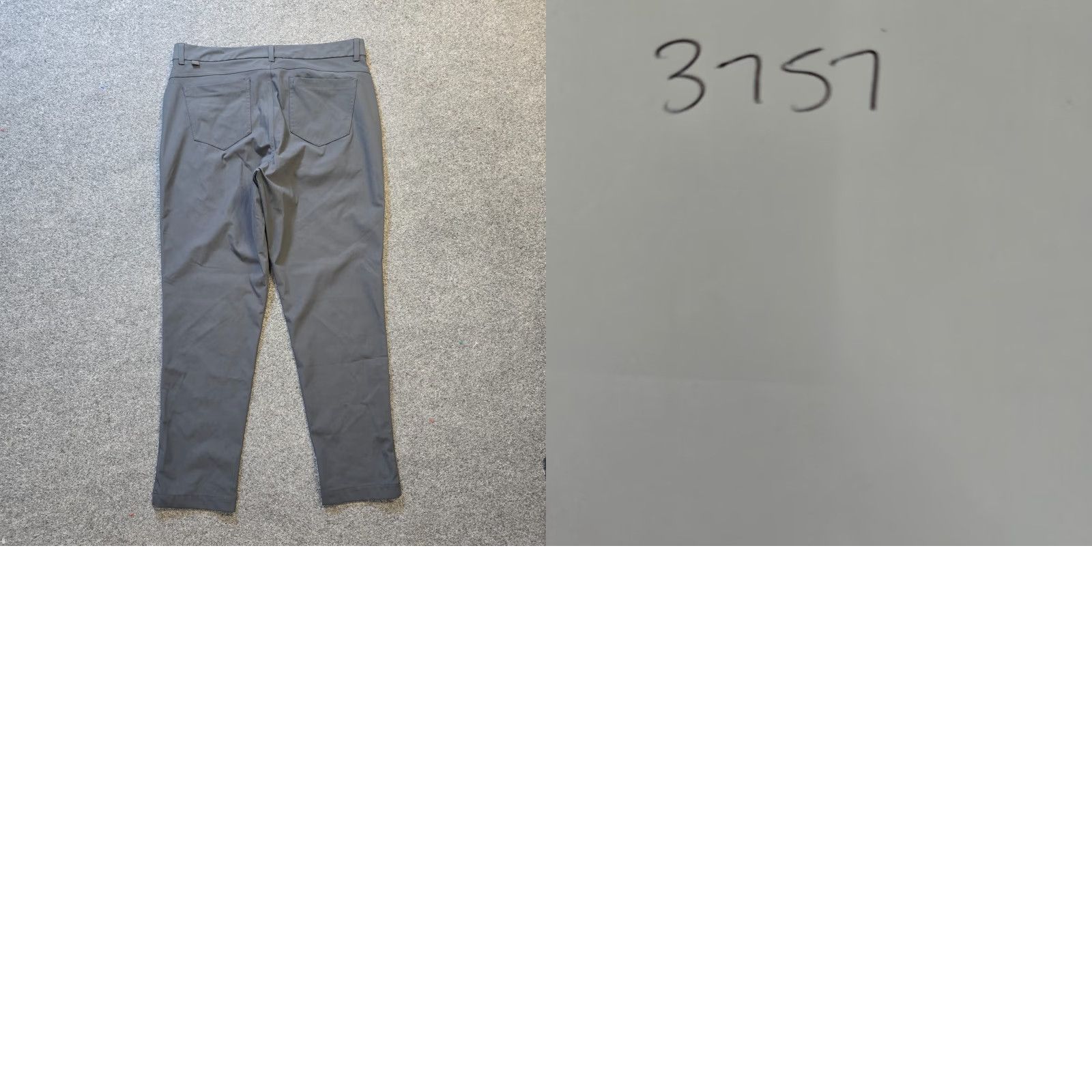 Vintage VRST Pants Mens 35X30 Gray Tapered Stretch Tech Performance Capsule Career Chino 5-Pocket Logo Casual Mens Regular Waist 34-30 Inseam 30 Size US 35 - 8 Thumbnail
