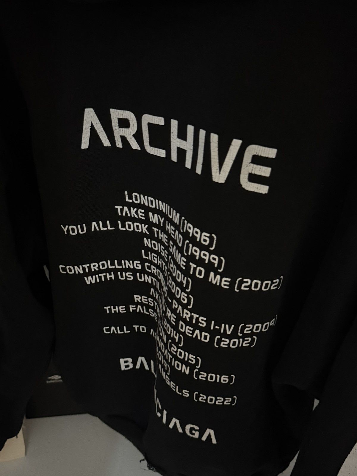 Balenciaga ✅Balenciaga Archive music distressed black zip hoodie Size US XS / EU 42 / 0 - 4 Thumbnail