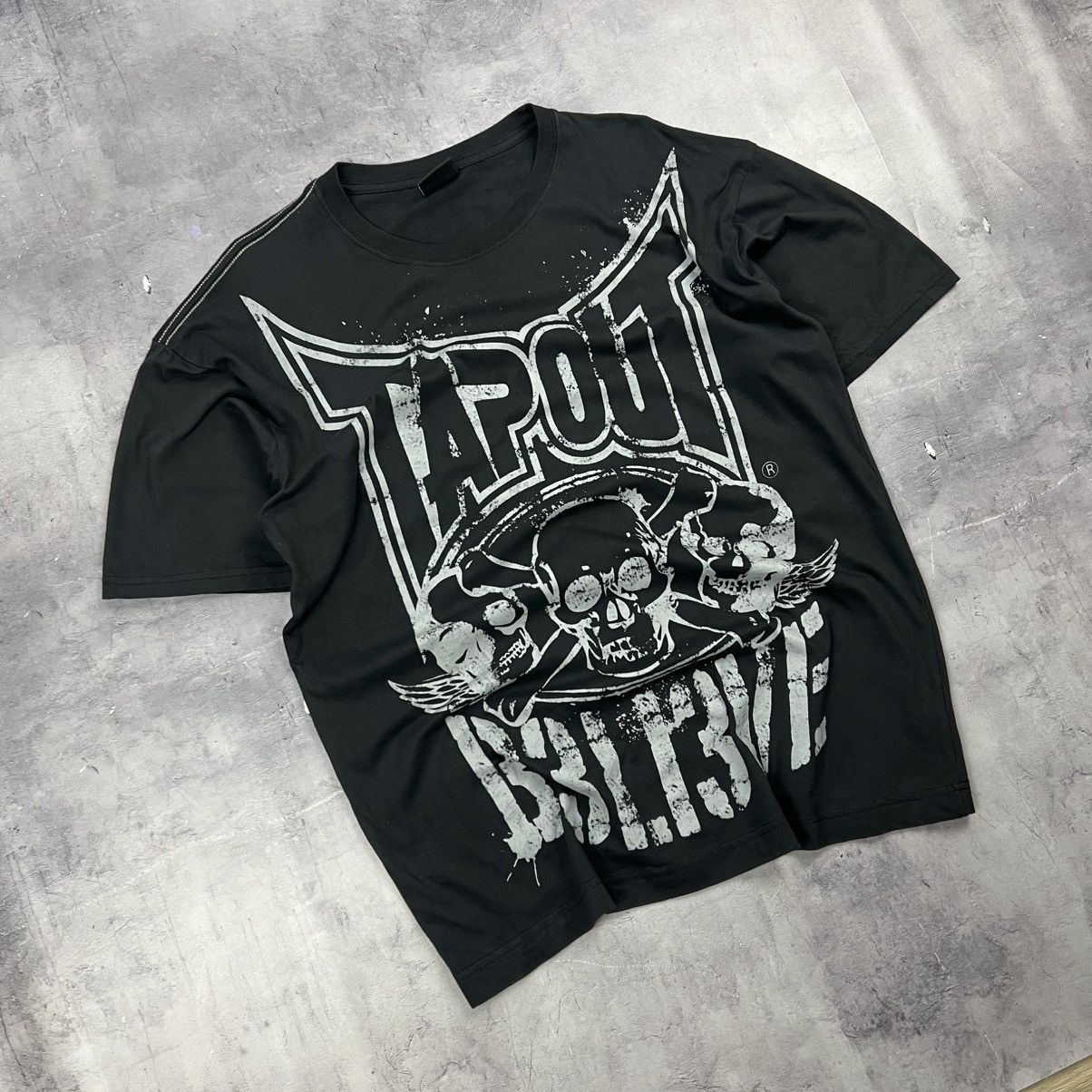 Vintage Rare! Tapout Believe Vintage Big Logo Tee Skull 00s Size US XL / EU 56 / 4 - 2 Thumbnail