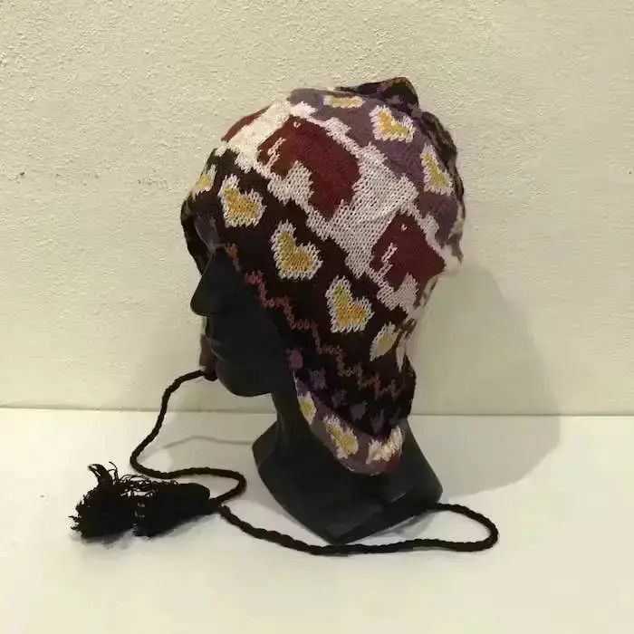 Japanese Brand Navajo Multicolour Earflap Beanie Hat Size ONE SIZE - 3 Thumbnail