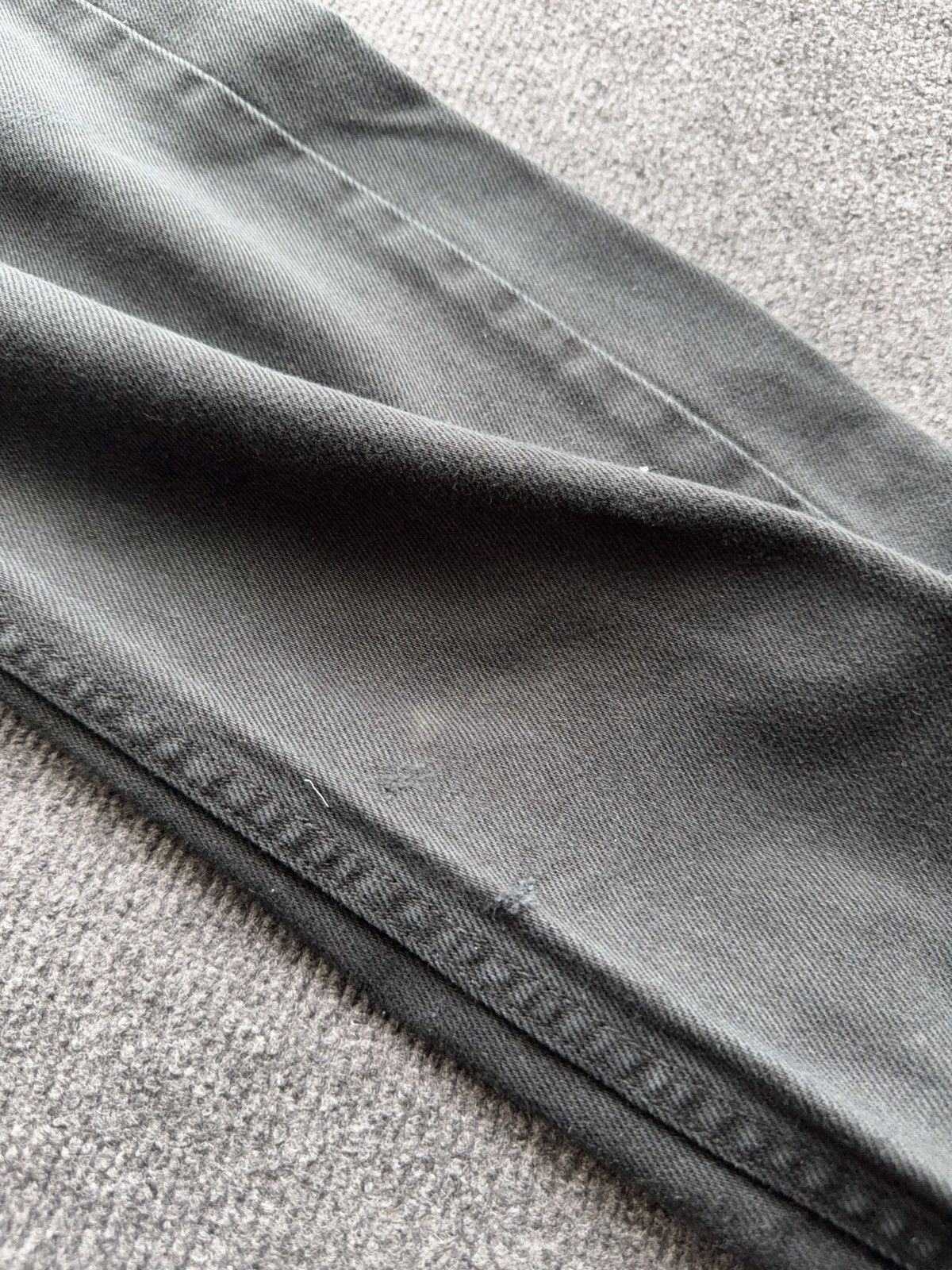 Levi's Vintage Clothing 90s Levis 751 USA Black Faded Distressed Denim Jeans Vintage Size US 33 - 19 Thumbnail