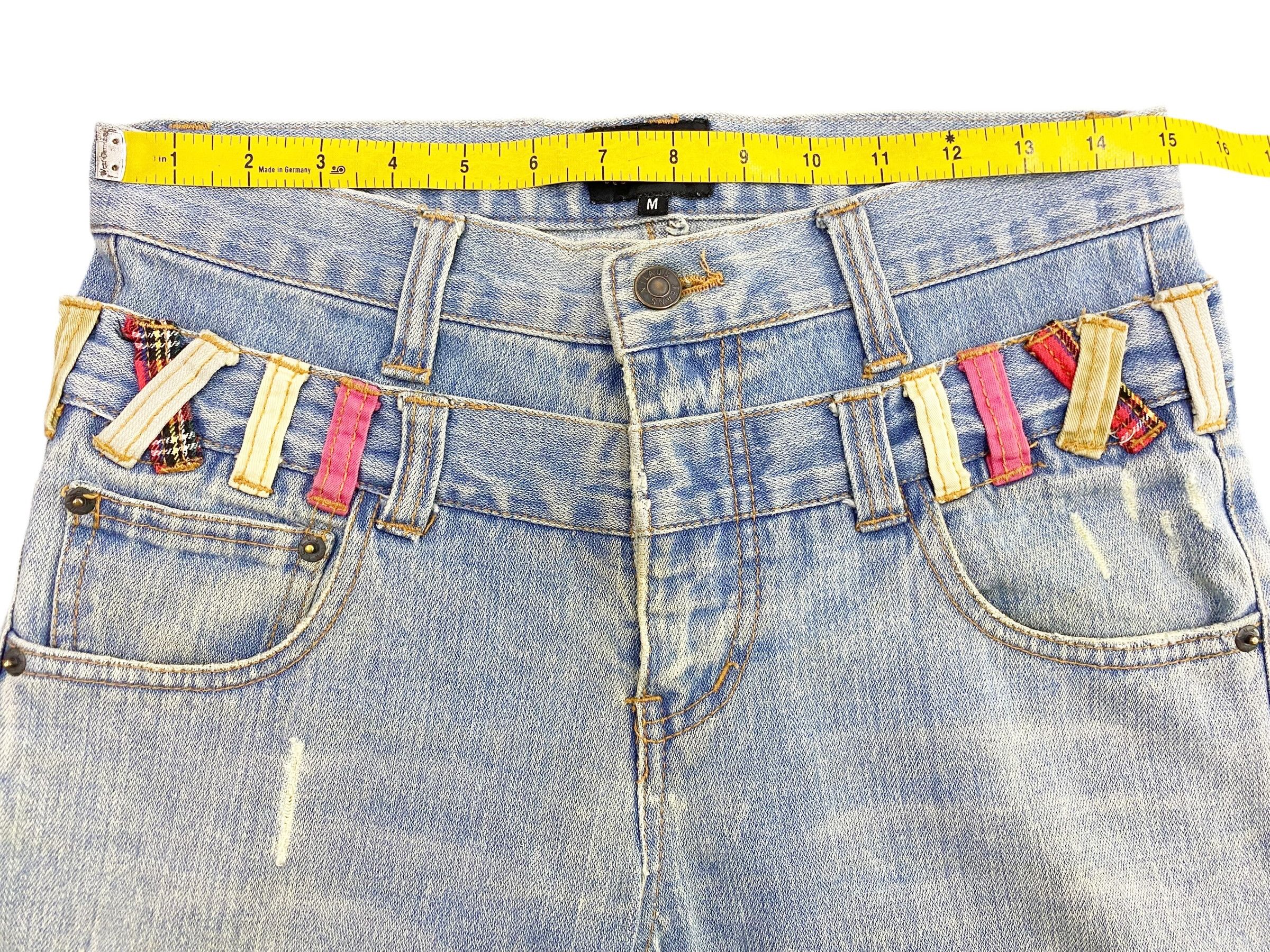 Japanese Brand Nylaus Double Waist Denim Goth Punk Jeans Size US 30 / EU 46 - 9 Thumbnail