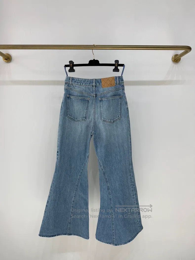 Chanel Chanel 23B diamond-patterned leather flared jeans Size 24" / US 00 / IT 34 - 2 Thumbnail