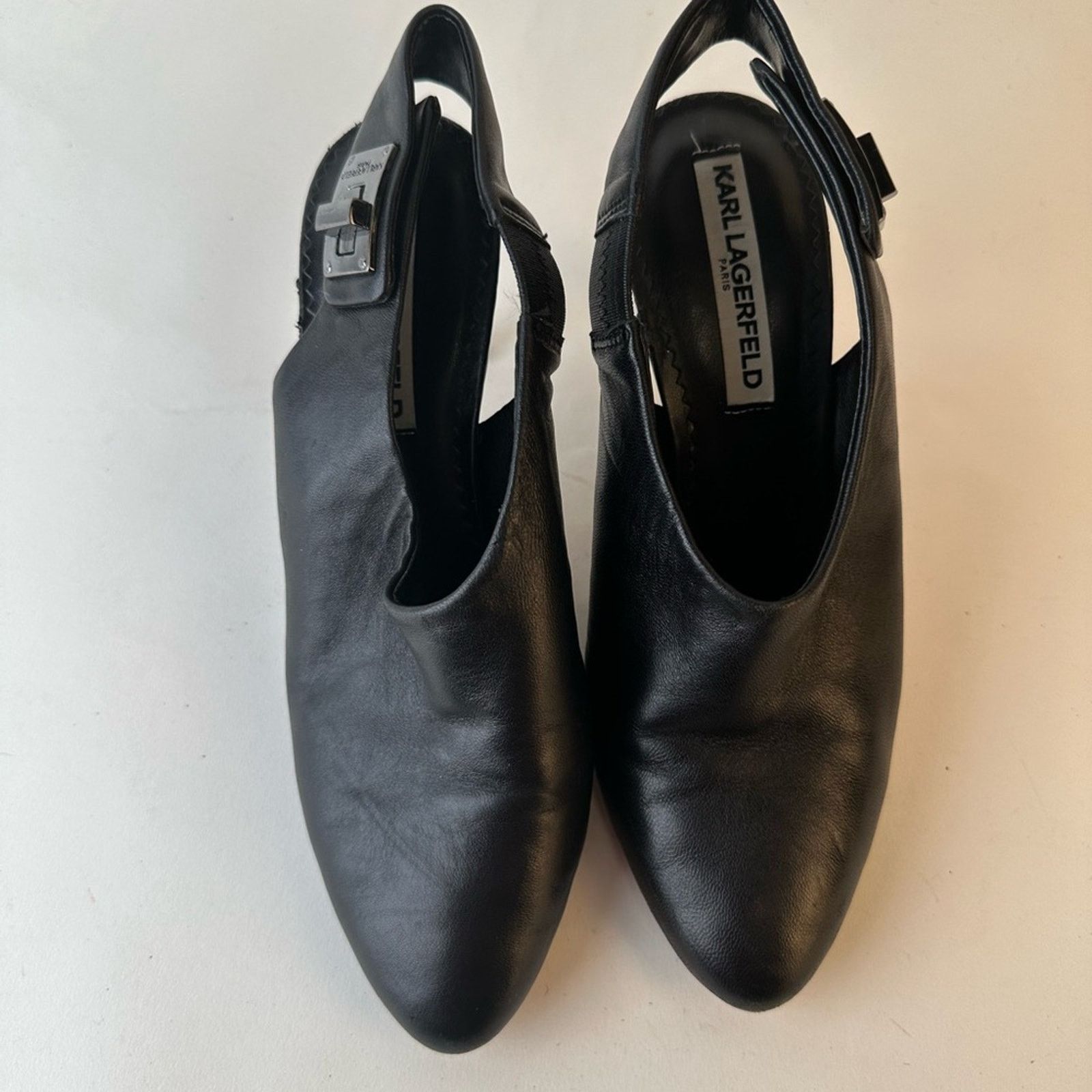 Karl Lagerfeld Karl Langerfield Maddie Slingback Heel Booties Size US 7 / IT 37 - 4 Thumbnail