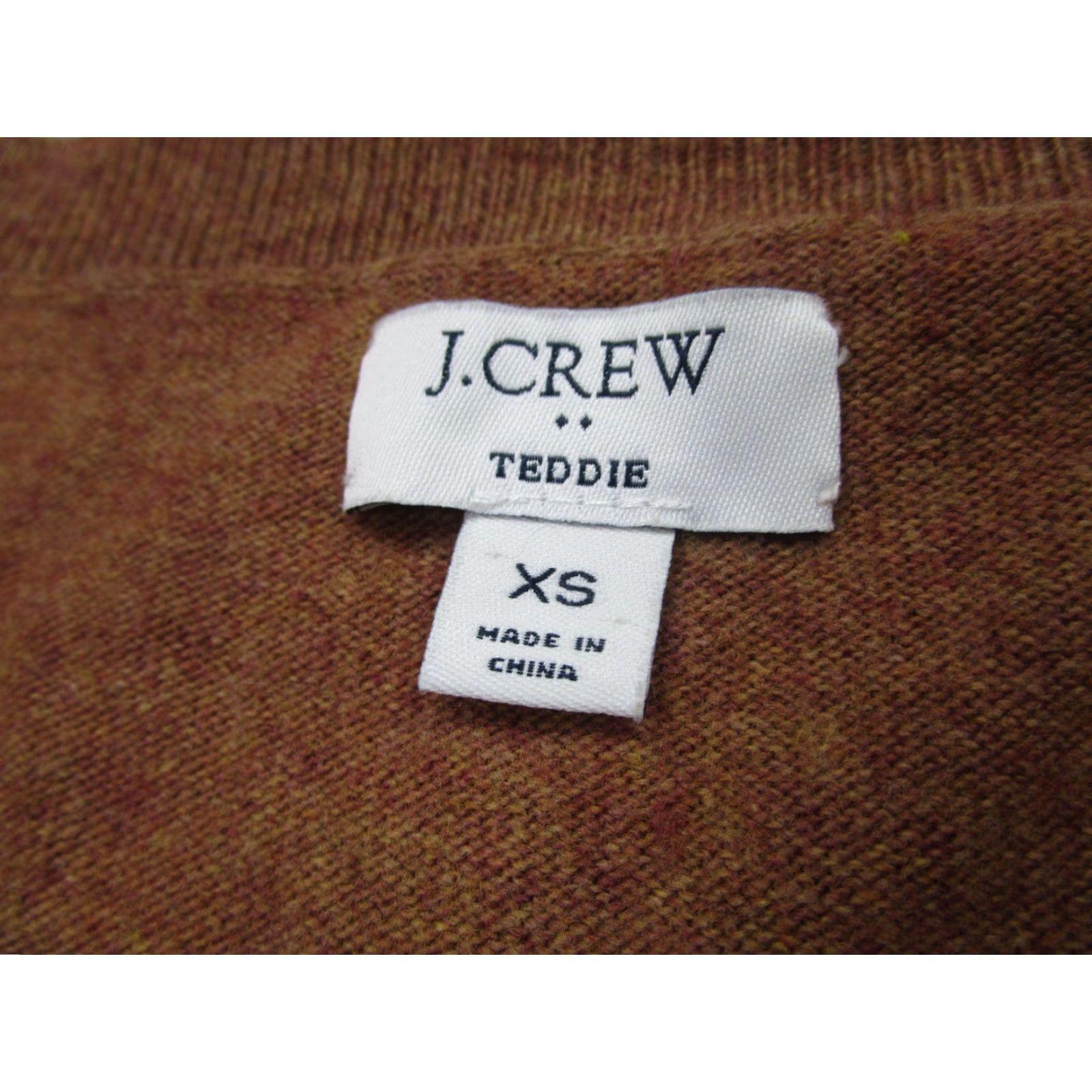 J.Crew J.Crew Teddie Sweater Womens XS Brown Wool Blend Pullover Knit Crew Neck Long Sleeve Solid All Seasons Size XS / US 0-2 / IT 36-38 - 4 Thumbnail