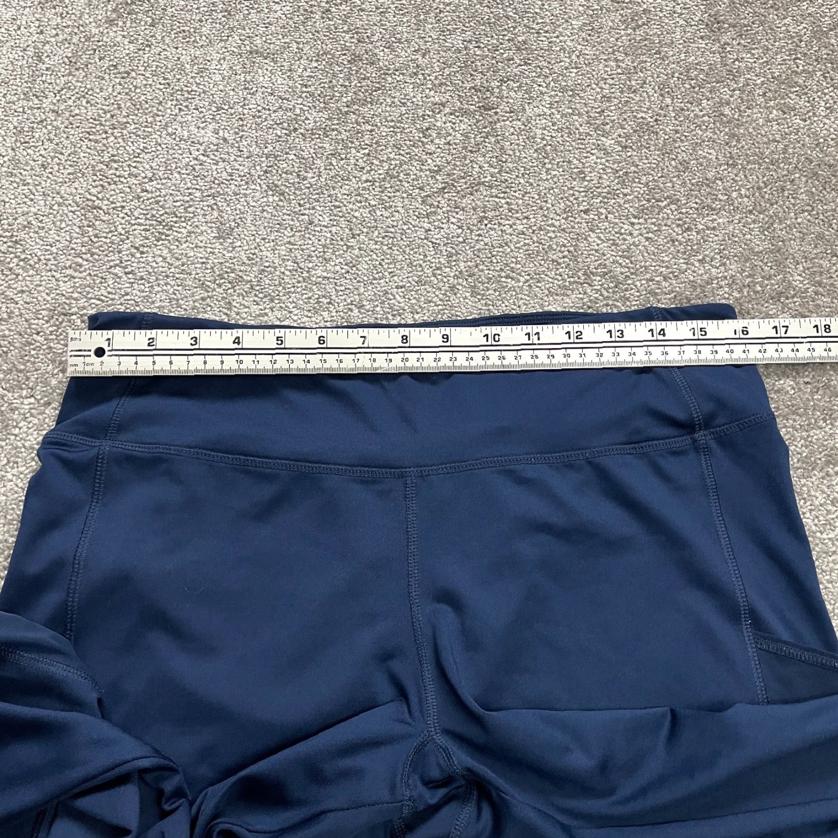 Athletic Works VINTAGE Athletic Works Cropped Leggings Womens Large Blue Mid Rise Active Gym Yoga 32x19 Size 36" / US 14 / IT 50 - 7 Thumbnail