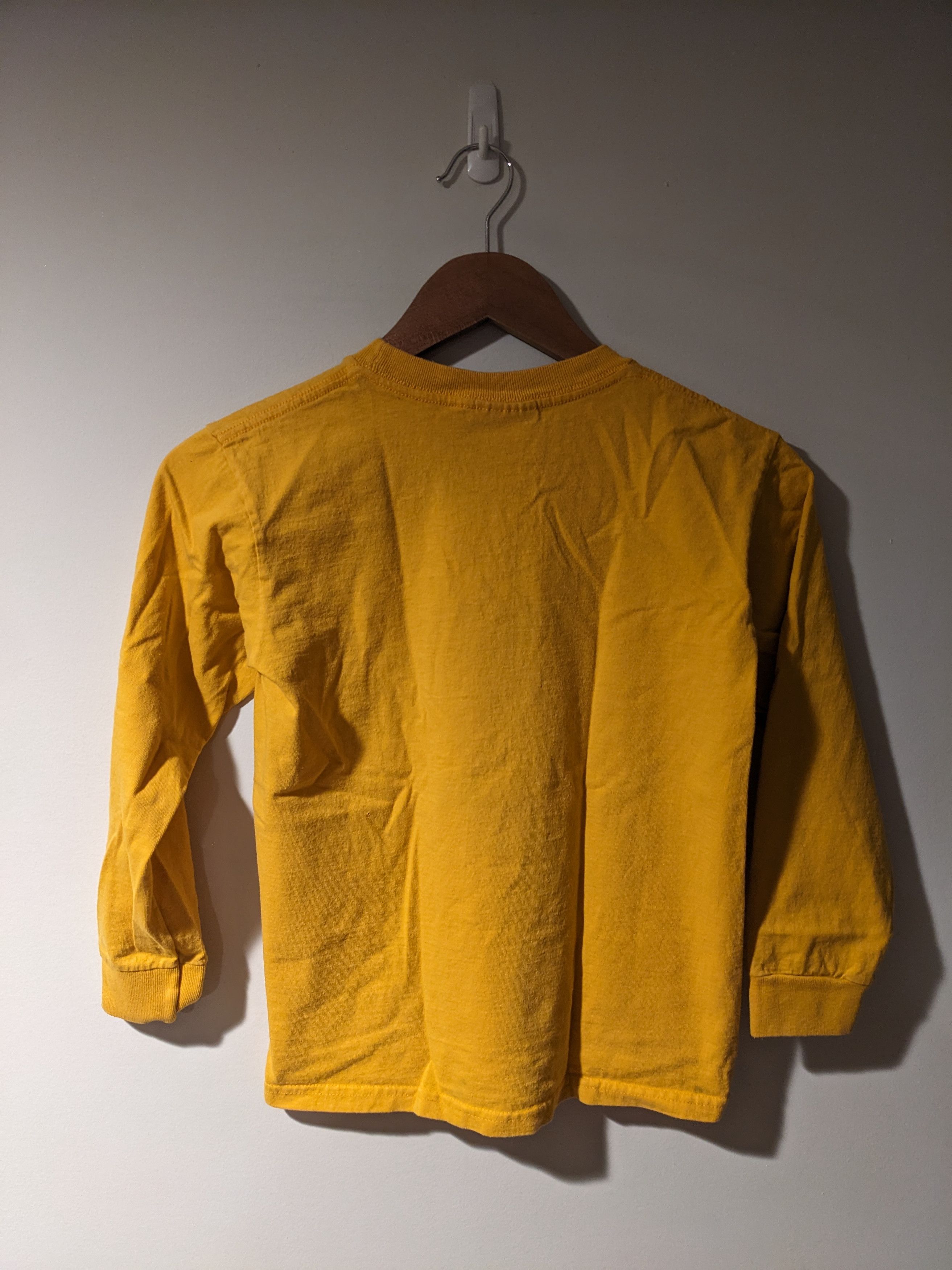 Nike × Vintage Vintage Y2K Nike Spell Out YOUTH Yellow Long Sleeve T-Shirt Size US S / EU 44-46 / 1 - 7 Thumbnail