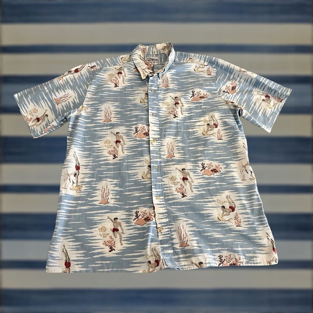 Reyn Spooner Reyn Spooner Hawaiian Shirt Fishes Mens 2XL Short Sleeve Button-Up Multicolor Beach Tropical Cotton Shirt Mens 2XL Size US XXL / EU 58 / 5 - 1 Thumbnail