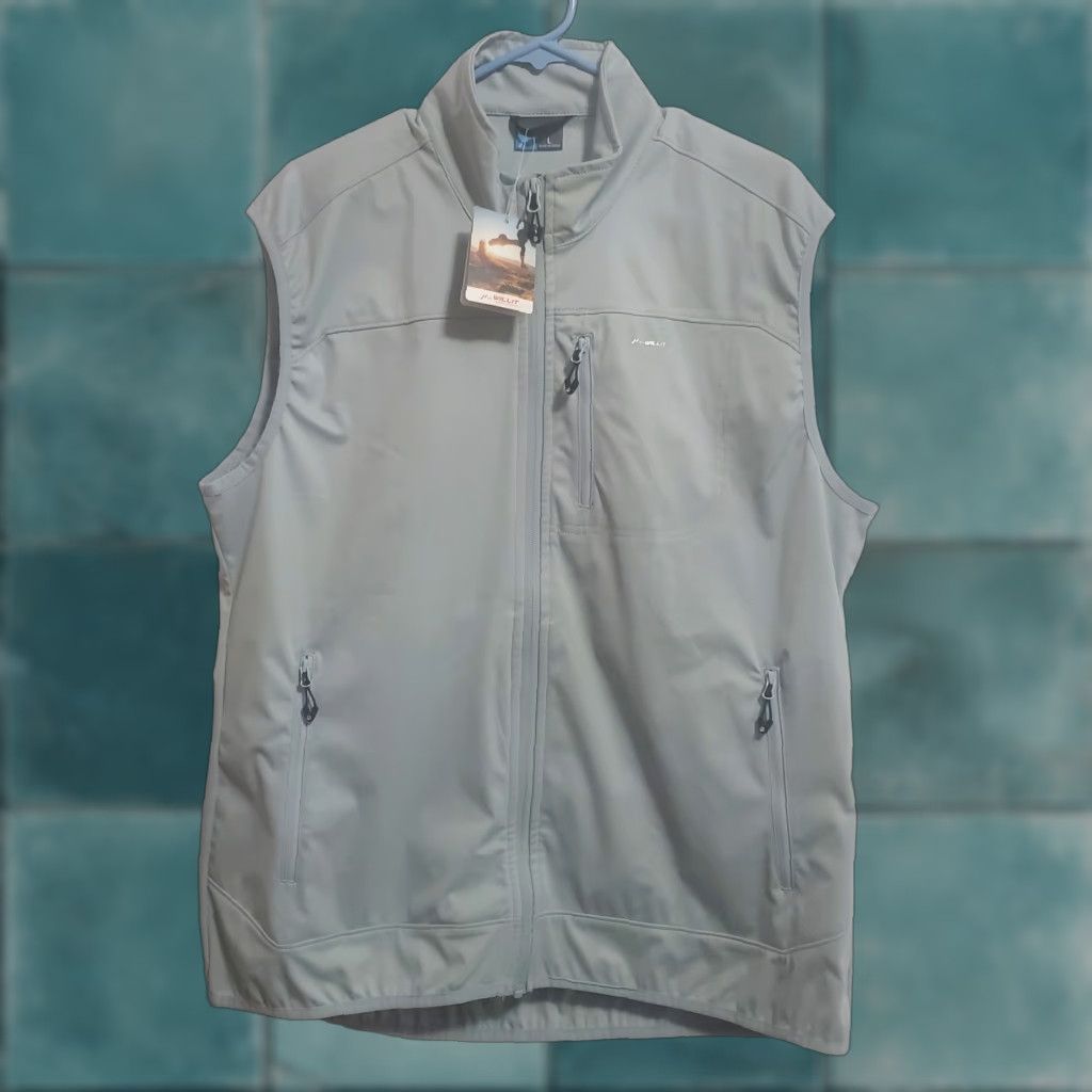 Vintage Willit Vest Men L Gray Full Zip Lightweight Performance Outdoor Windbreaker Golf Vest Size US L / EU 52-54 / 3 - 1 Thumbnail