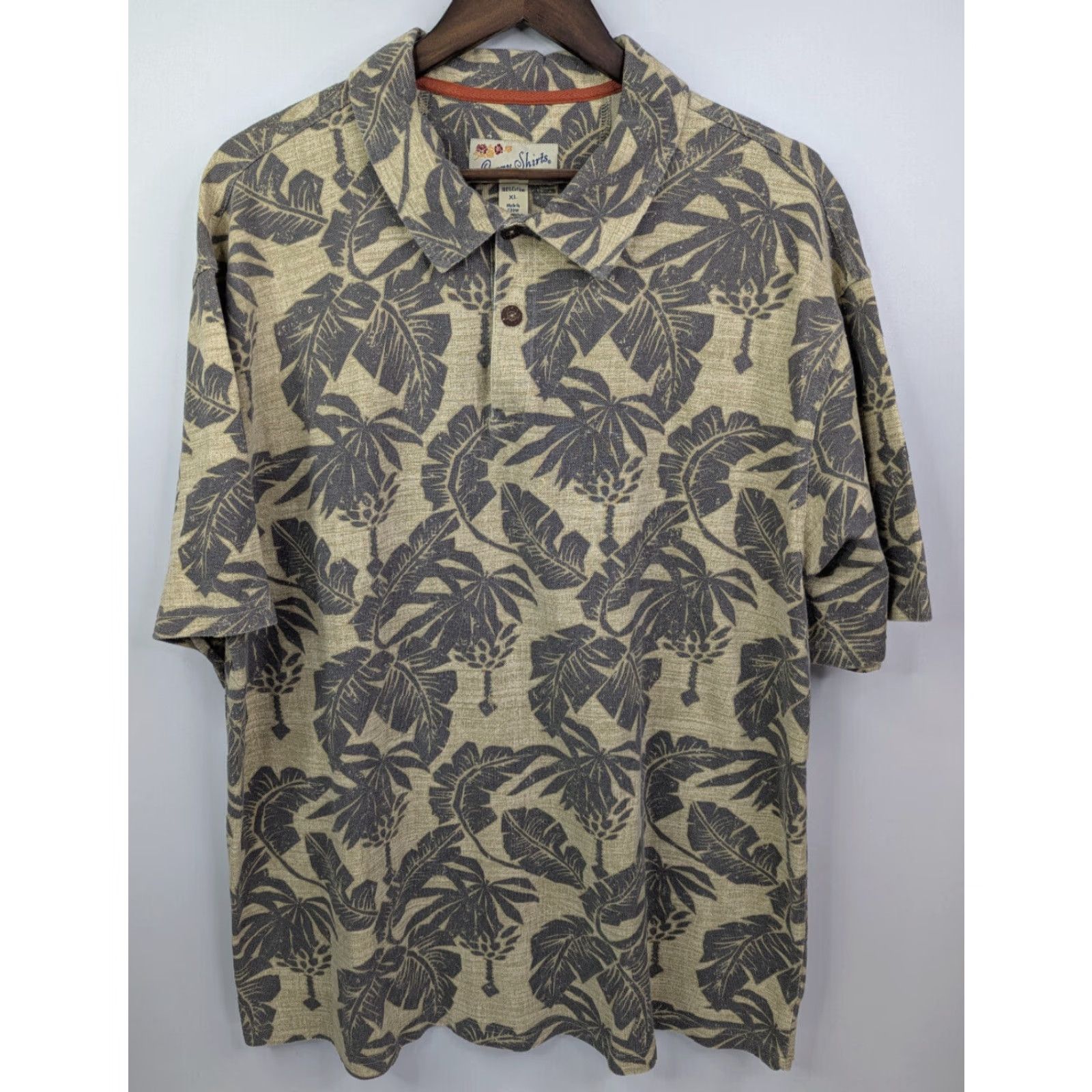 Vintage VINTAGE Crazy Shirts Polo Shirt Mens XL Beige Hawaiian Beach Resort Travel & Places Aloha 60s? Size US XL / EU 56 / 4 - 2 Thumbnail