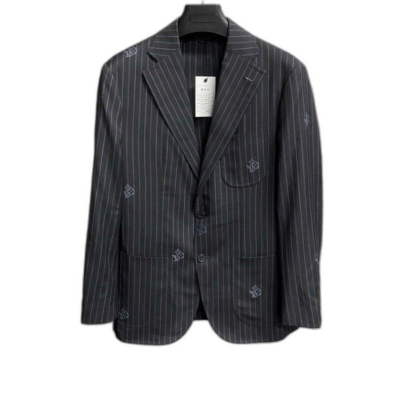 Louis Vuitton Louis Vuitton Gray Striped Suit Jacket-yf Size US L / EU 52-54 / 3 - 1 Thumbnail