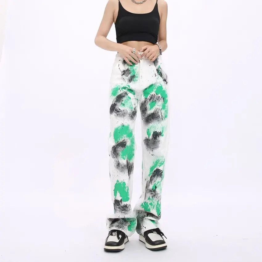 Designer × Japanese Brand Vintage Hip Hop Streetwear Loose Casual Jeans Size US 31 - 1 Thumbnail