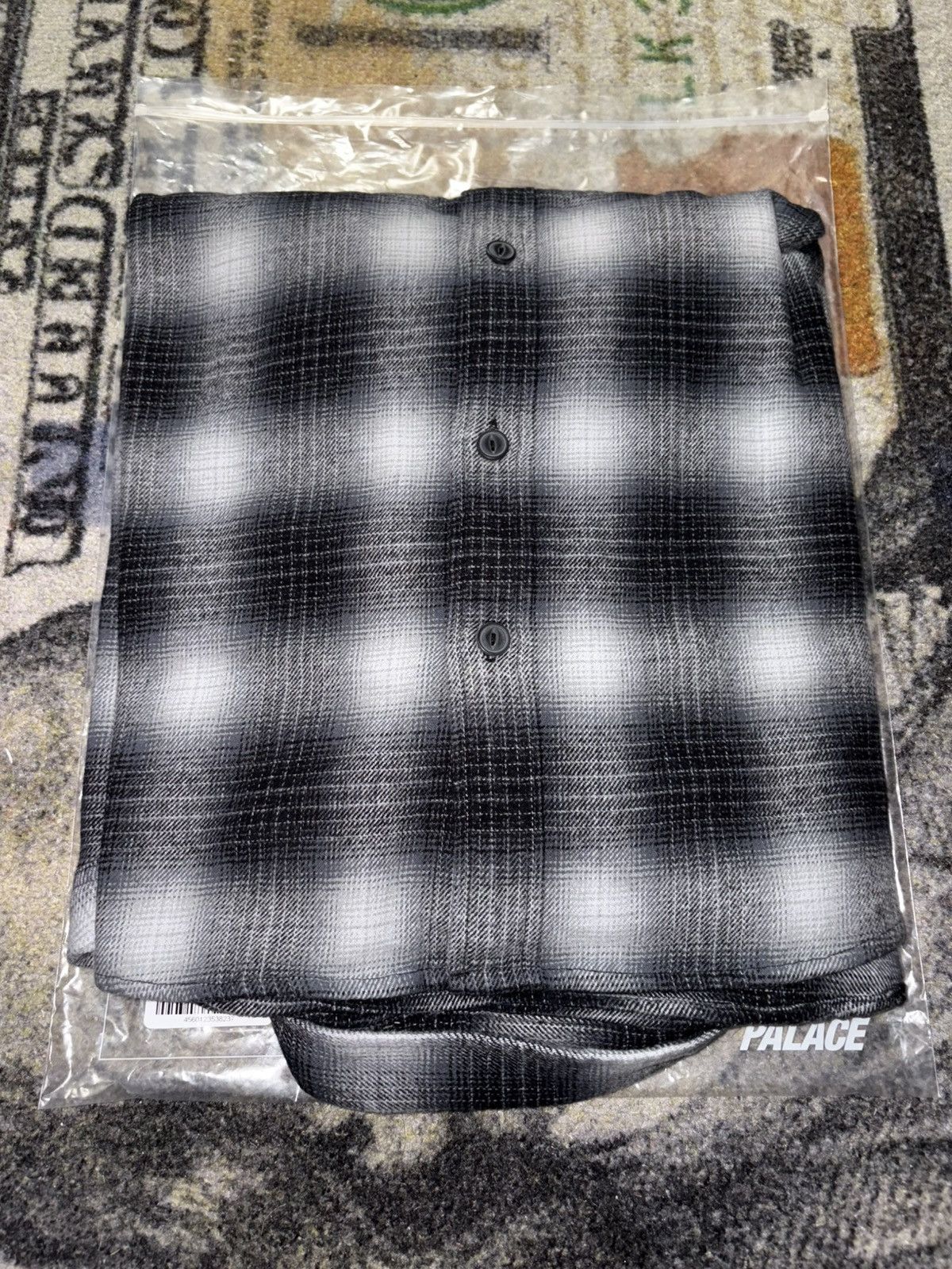 Palace Palace x Neighborhood Button Up Shirt Grey Ombre Plaid Size US M / EU 48-50 / 2 - 4 Thumbnail