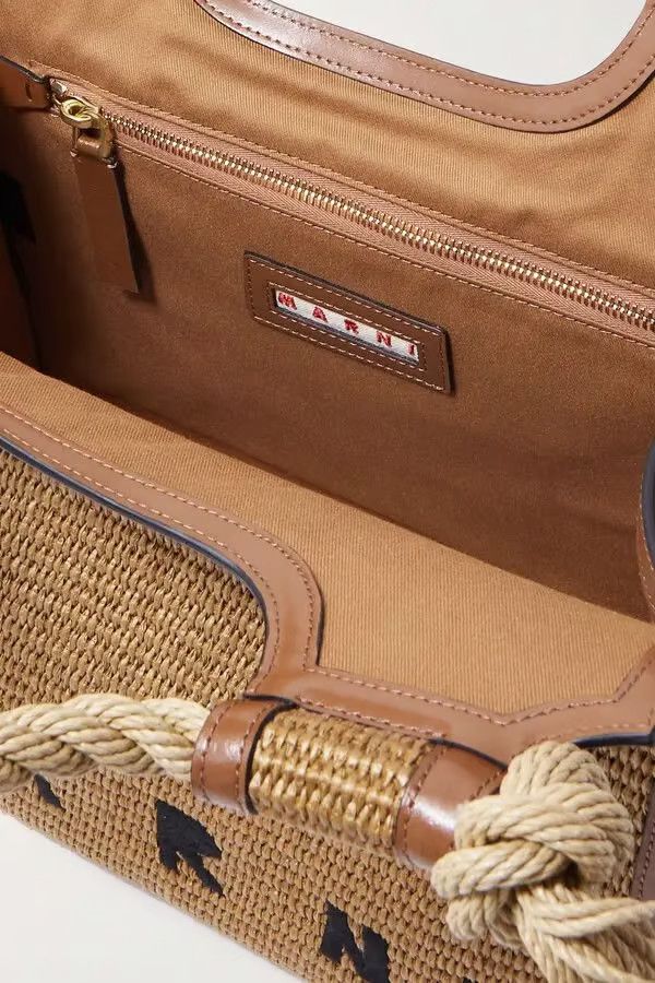 Marni oc11z0525 Size: OS/ Raffia Tote Bag in Brown Size ONE SIZE - 5 Thumbnail