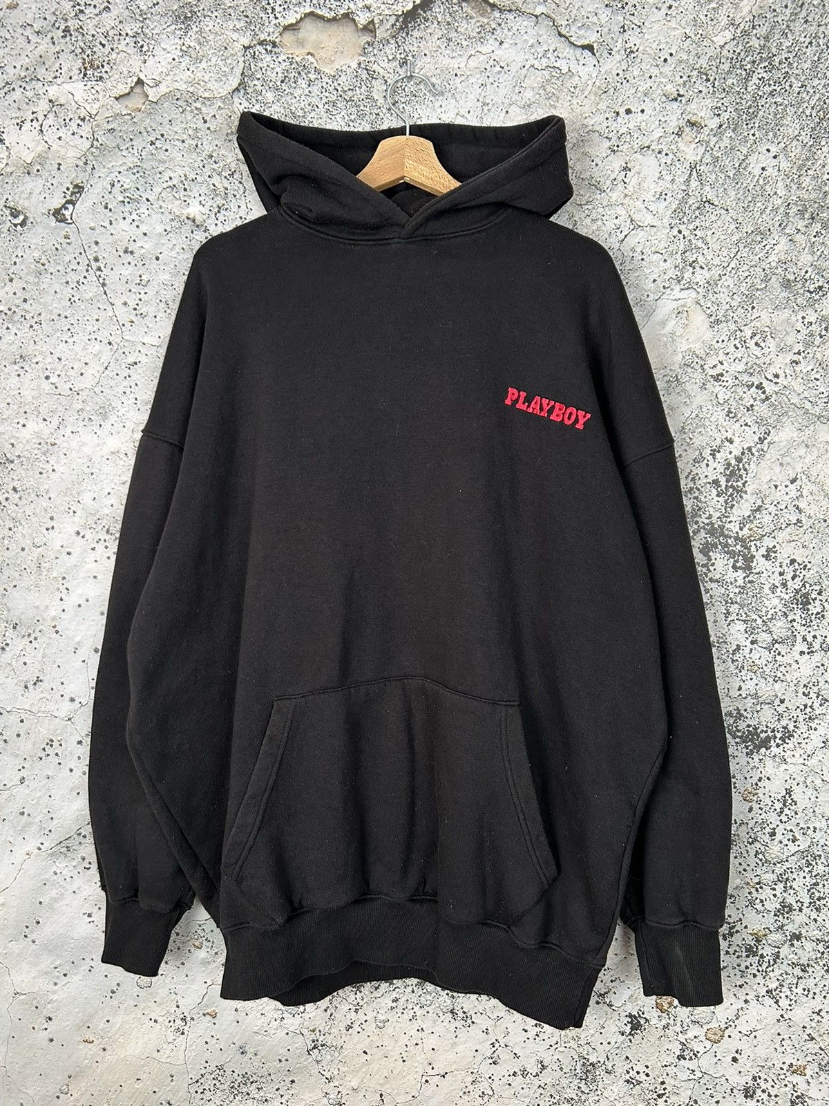 Playboy Missguided x Playboy Black Oversized Baggy Boxy Hoodie Size US XL / EU 56 / 4 - 3 Thumbnail