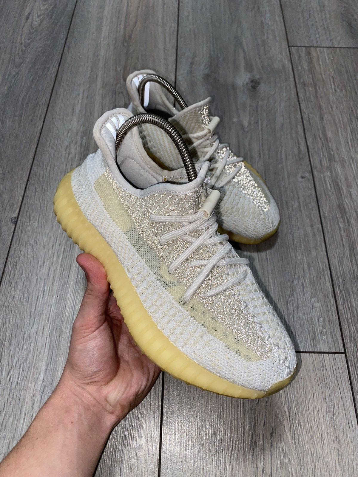 Adidas × Kanye West Adidas Yeezy Boost 350 V2 Natural Reflective White Y2K Boost Size US 6 / EU 39 - 7 Thumbnail