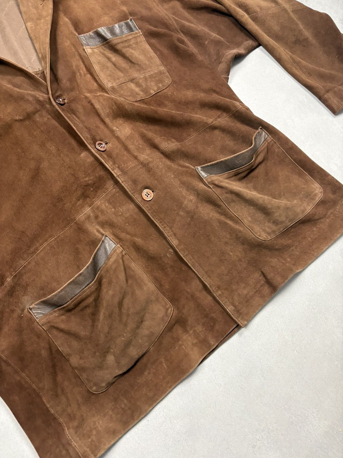 Yves Saint Laurent Yves Saint Laurent Archive 80s Suede Work Jacket YSL Vintage Size US XL / EU 56 / 4 - 9 Thumbnail