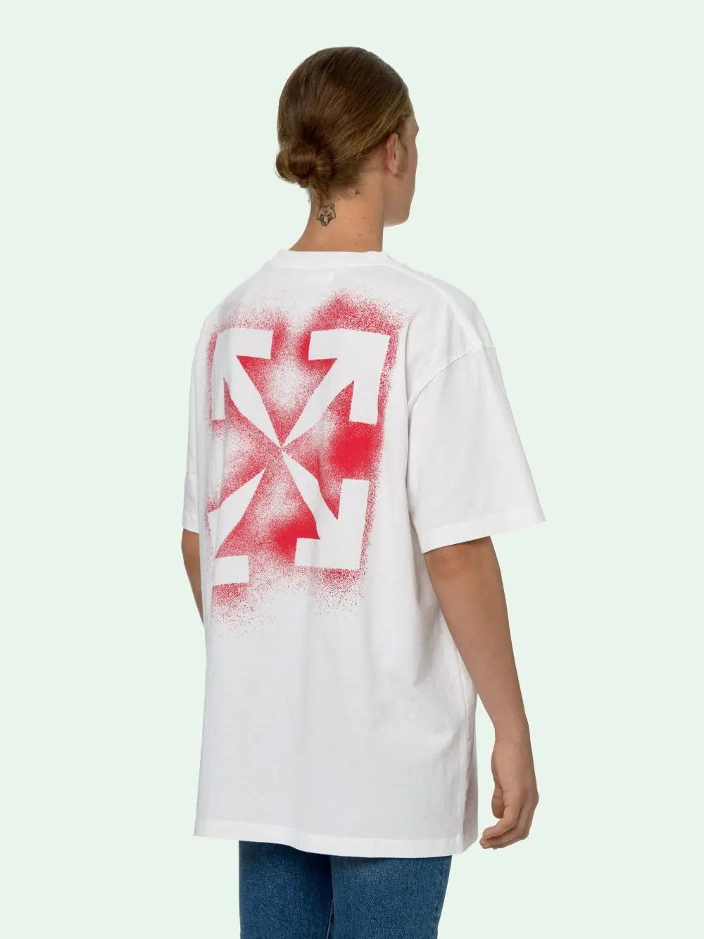 Off-White White and Red Stencil Arrows Oversized T-Shirt Size US XS / EU 42 / 0 - 3 Thumbnail