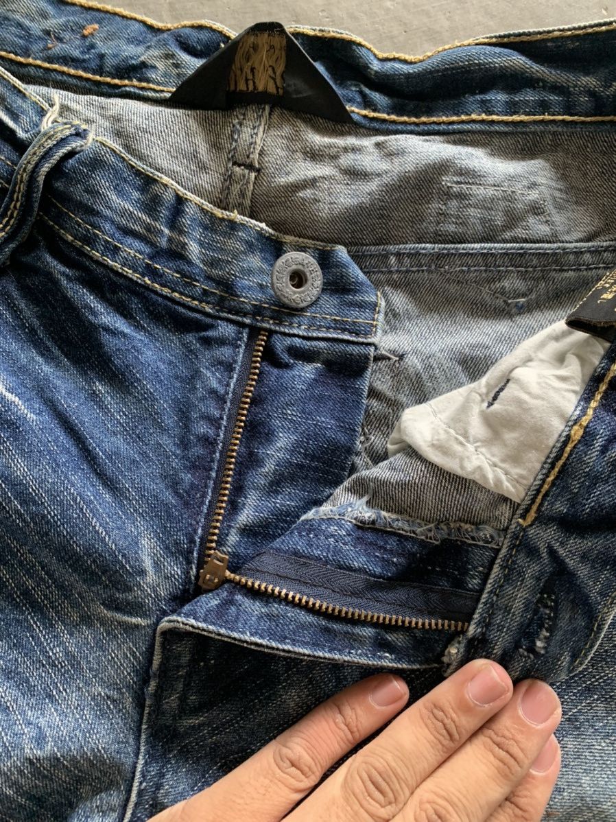 Japanese Brand vintage buckle back jeans sick washed distressed Size US 35 - 4 Thumbnail