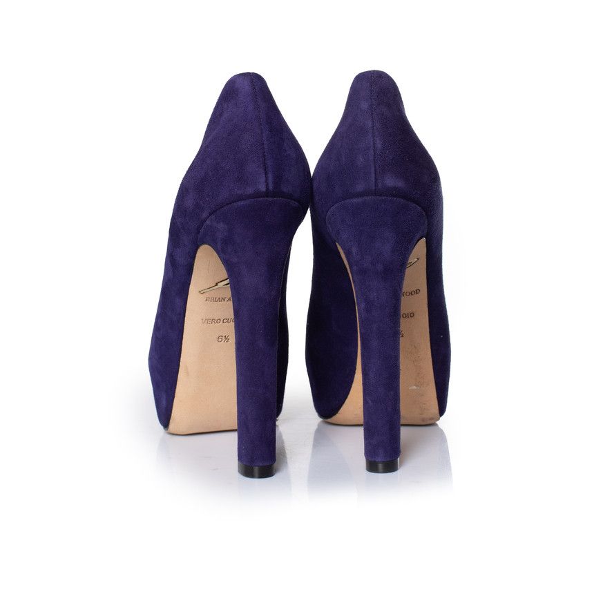 Brian Atwood Brian Atwood, purple suede pumps Size US 6.5 / IT 36.5 - 4 Thumbnail
