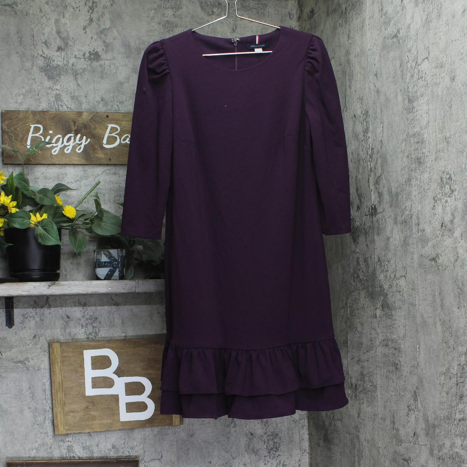 Tommy Hilfiger Tommy Hilfiger 3/4 Hem Dress A3ic15md Aubergine Purple 10 Size L / US 10 / IT 46 - 1 Thumbnail