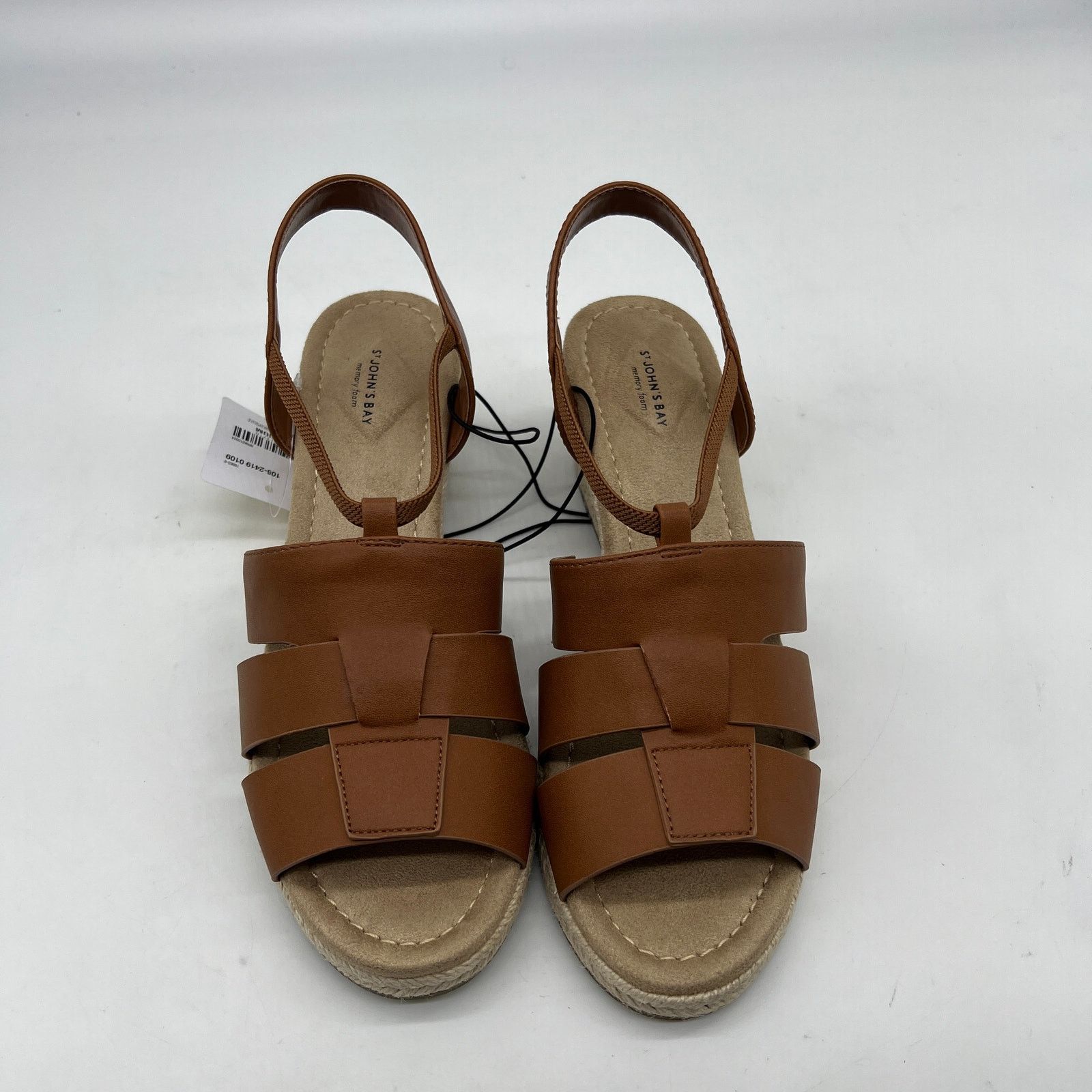 Other St. John's Bay Lexy Womens Sandals Cognac Brown Size 9.5M Size US 9.5 / IT 39.5 - 2 Thumbnail